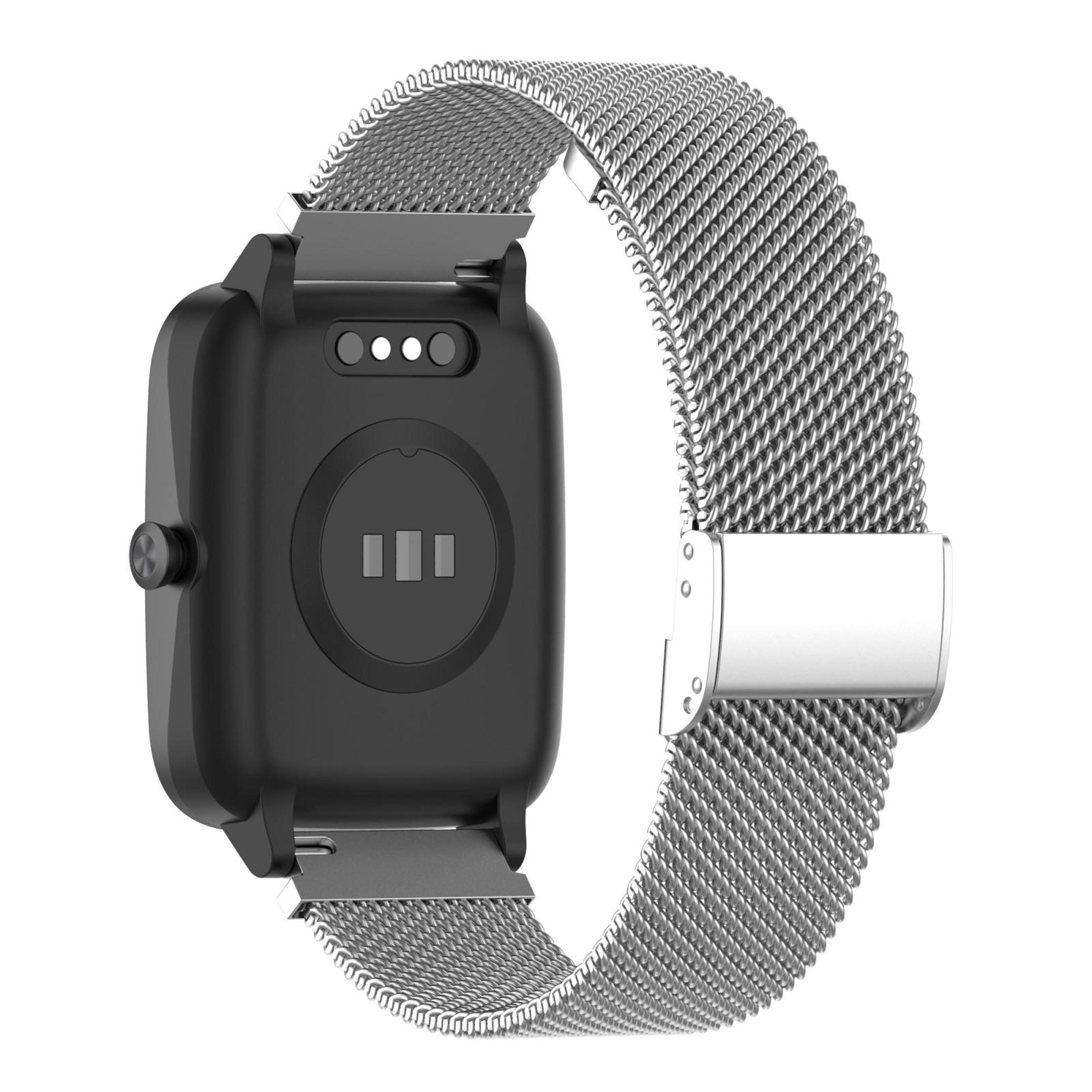 Stainless Steel Mesh Watch Band Snap Fit Replacement Watch Strap For Smartwatches 6