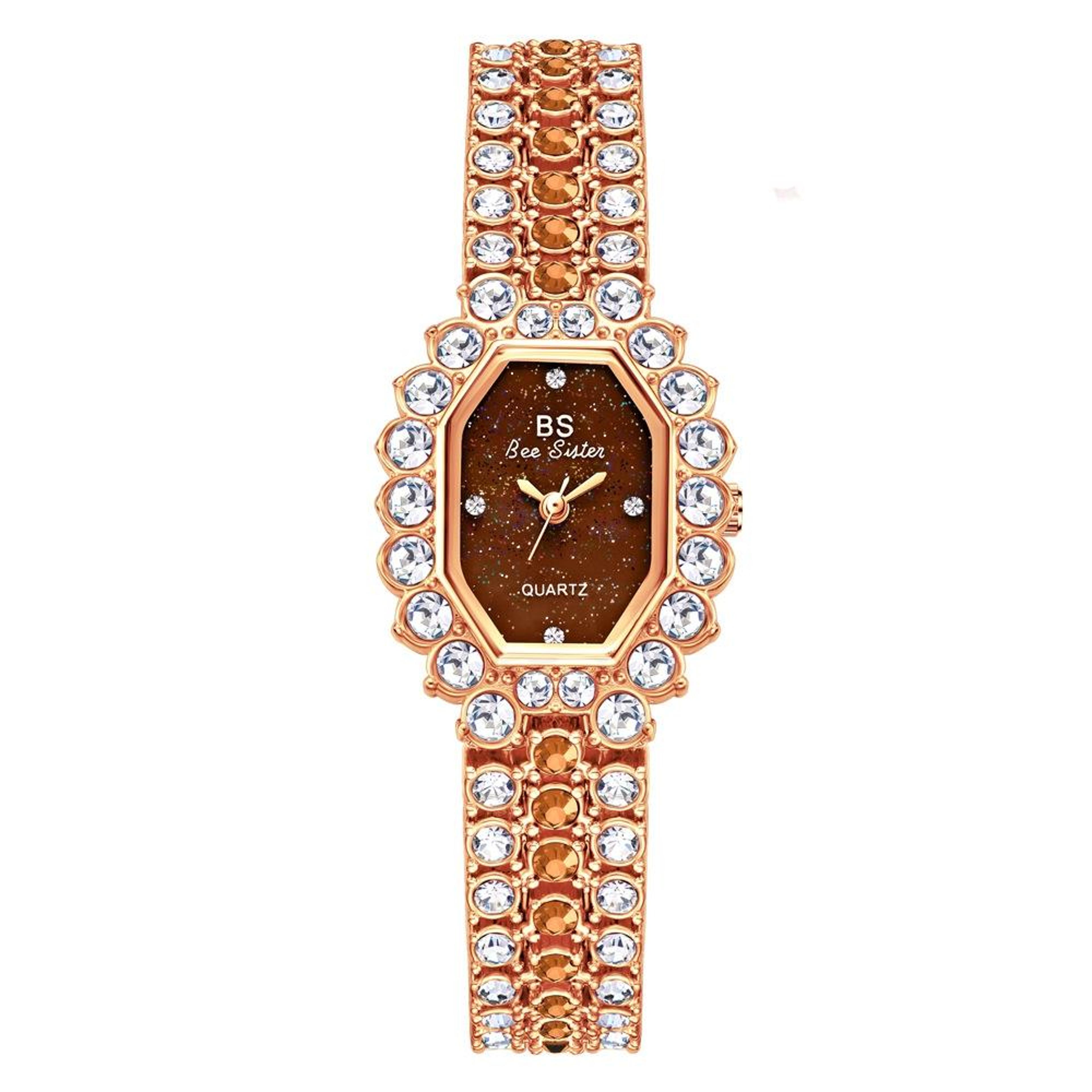 BS Bee Sister FA1581 Diamond Women Watch Luxury Quartz Watch Glitter Bracelet Wristwatch 5