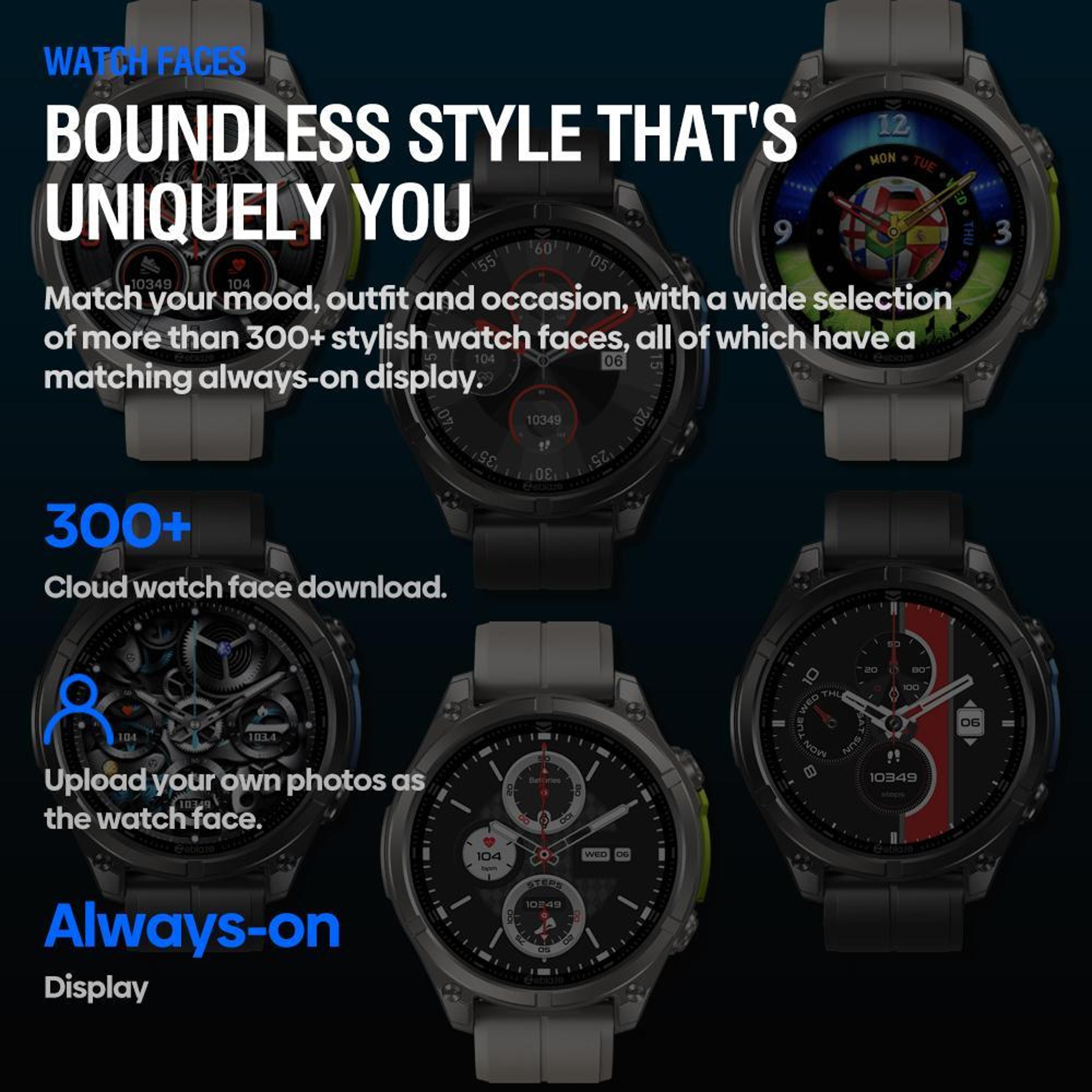 Zeblaze Vibe 8 Rugged Smartwatch With AMOLED Display 5 ATM Waterproof Outdoor Fitness Watch 8