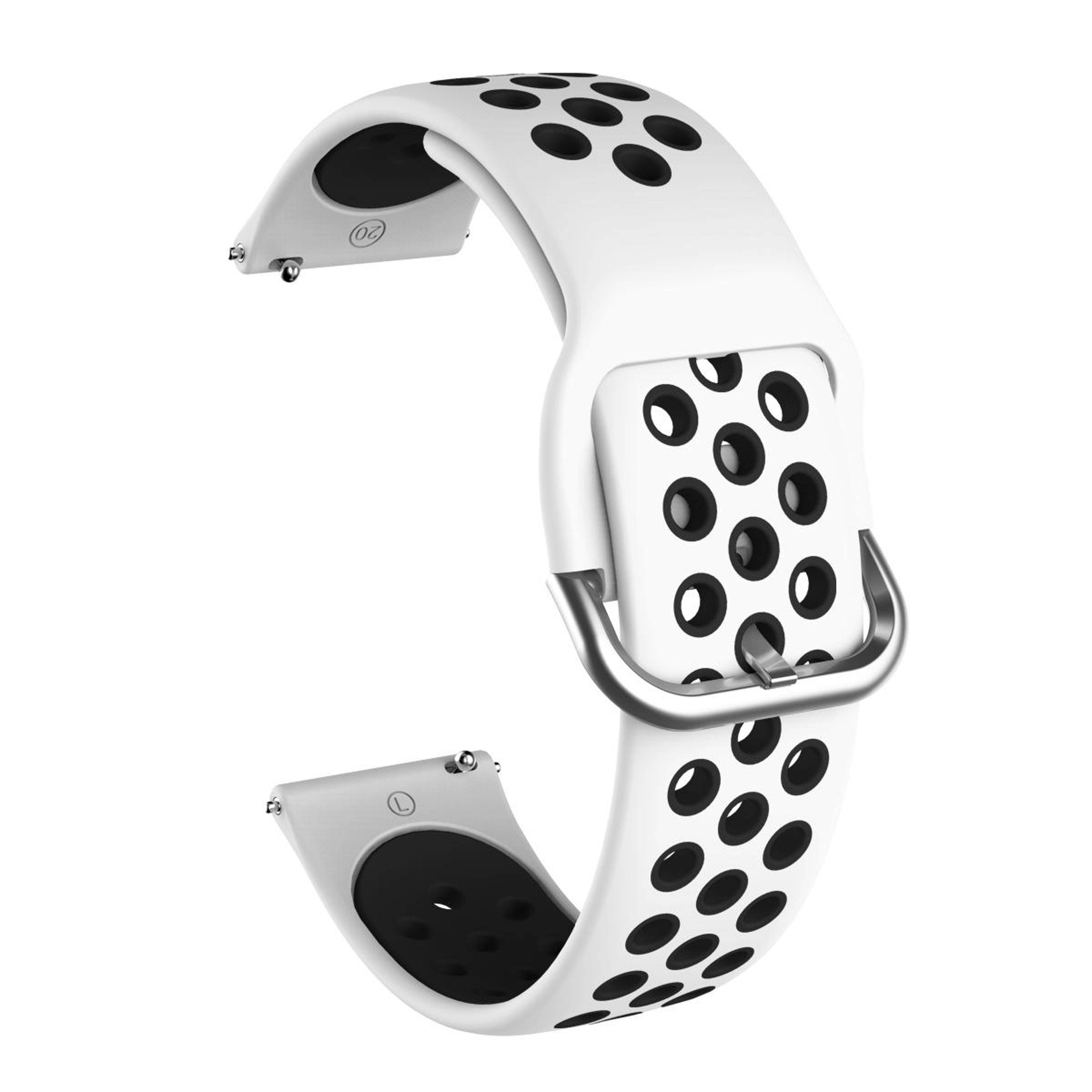 Samsung Galaxy Watch Active2 44mm Silicone Watch Band Two Color Sport Replacement Strap 6