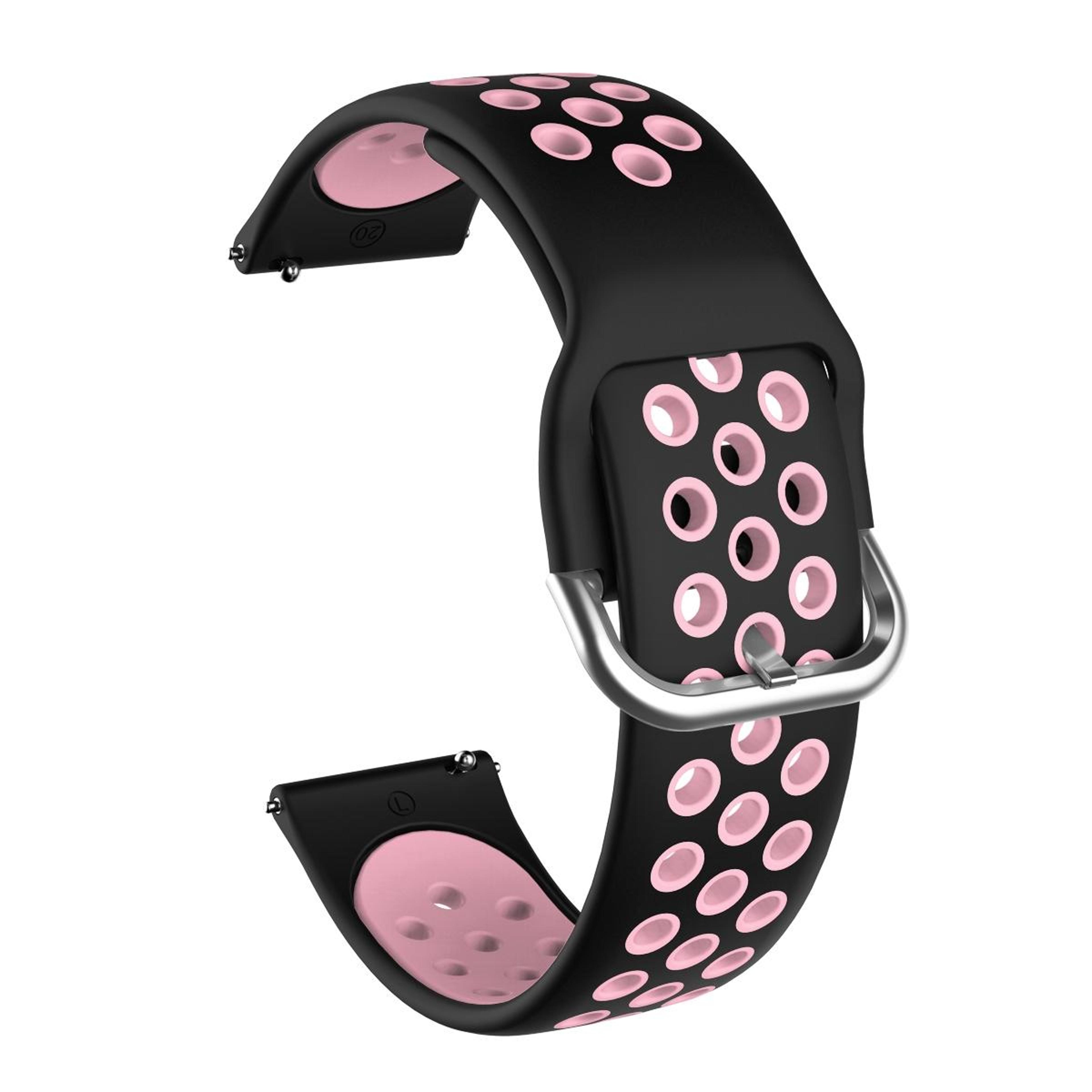 Samsung Galaxy Watch Active2 44mm Silicone Watch Band Two Color Sport Replacement Strap 7