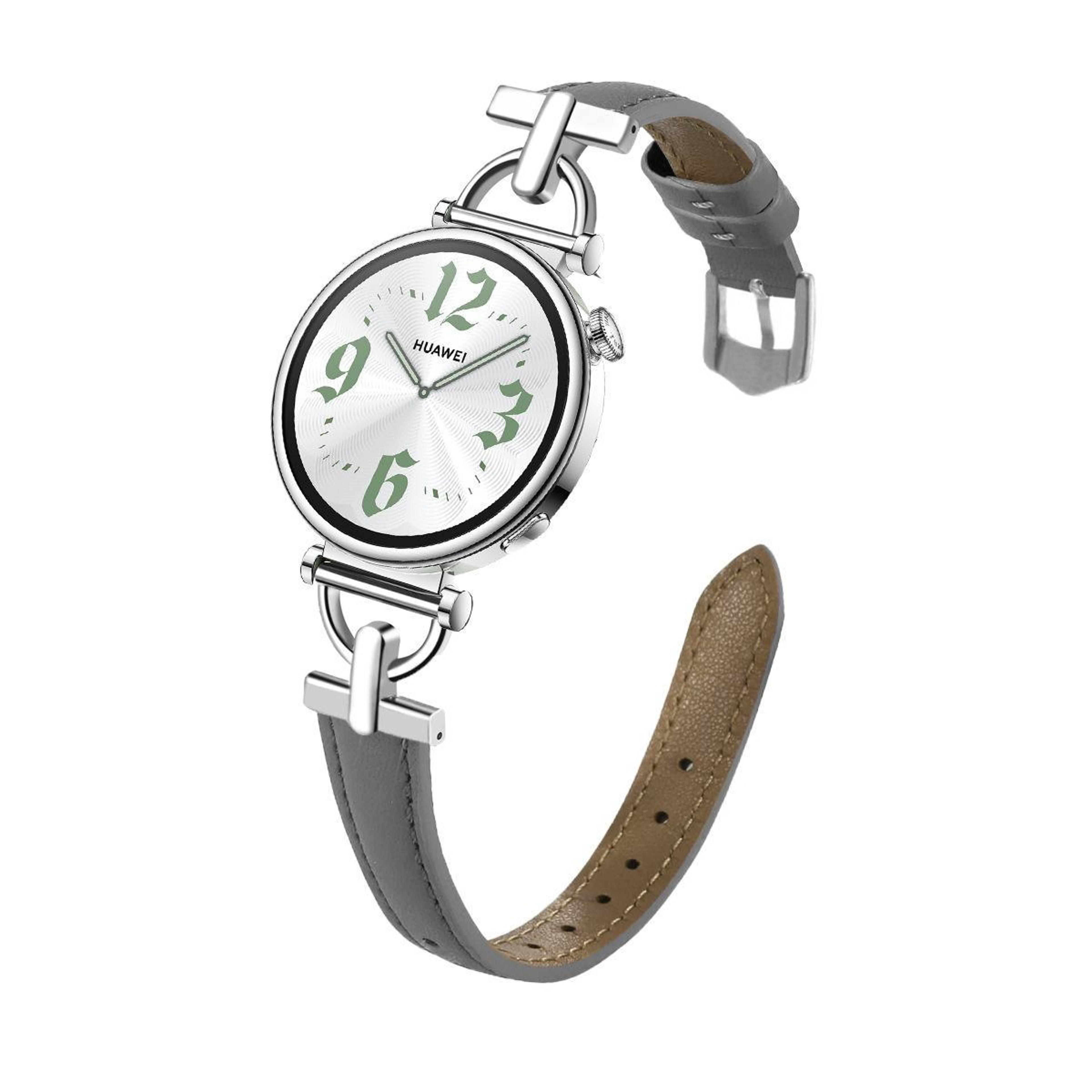 Genuine Leather Watch Band Flat Head D Shape Replacement Watch Strap With Stainless Steel Buckle 7