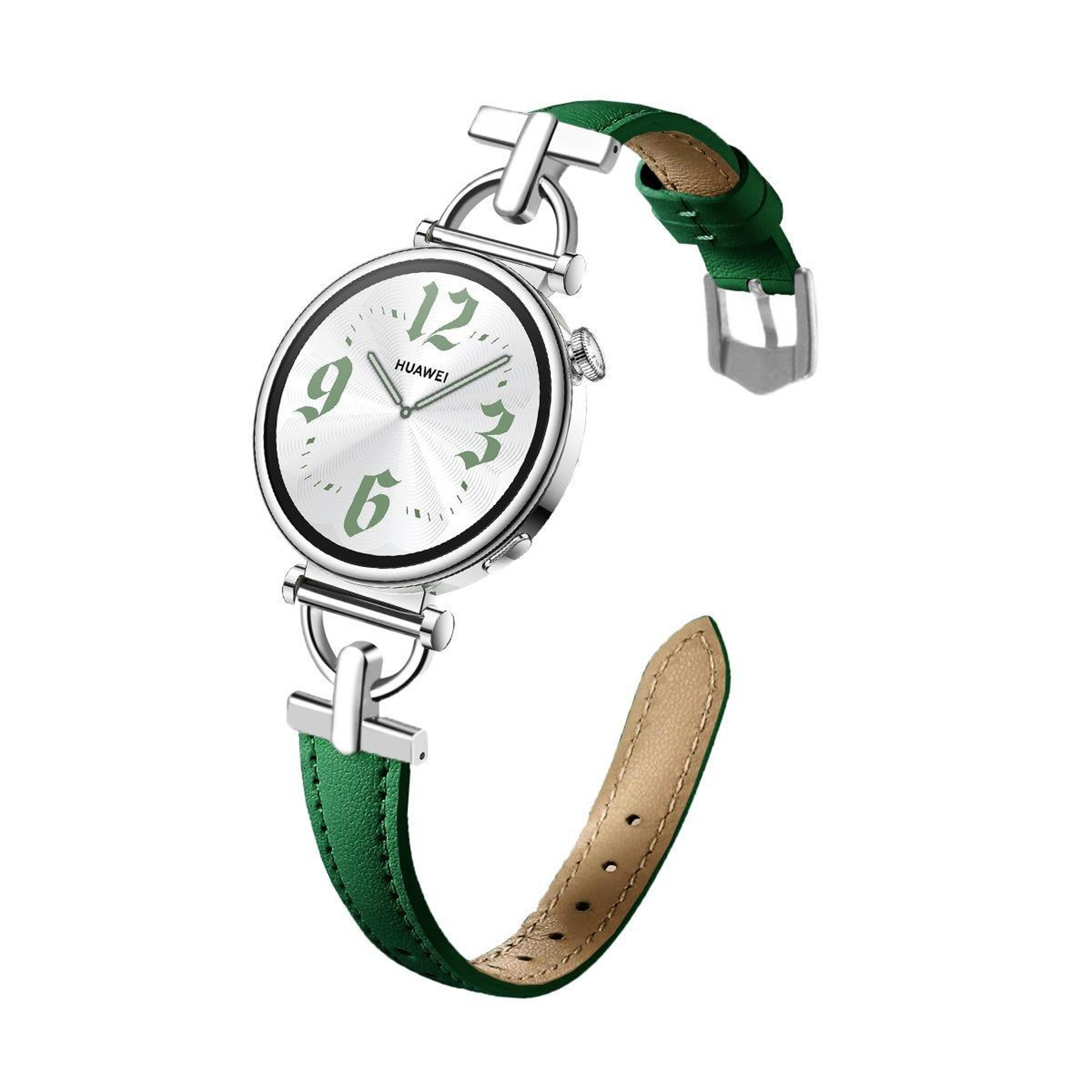 Genuine Leather Watch Band Flat Head D Shape Replacement Watch Strap With Stainless Steel Buckle 9