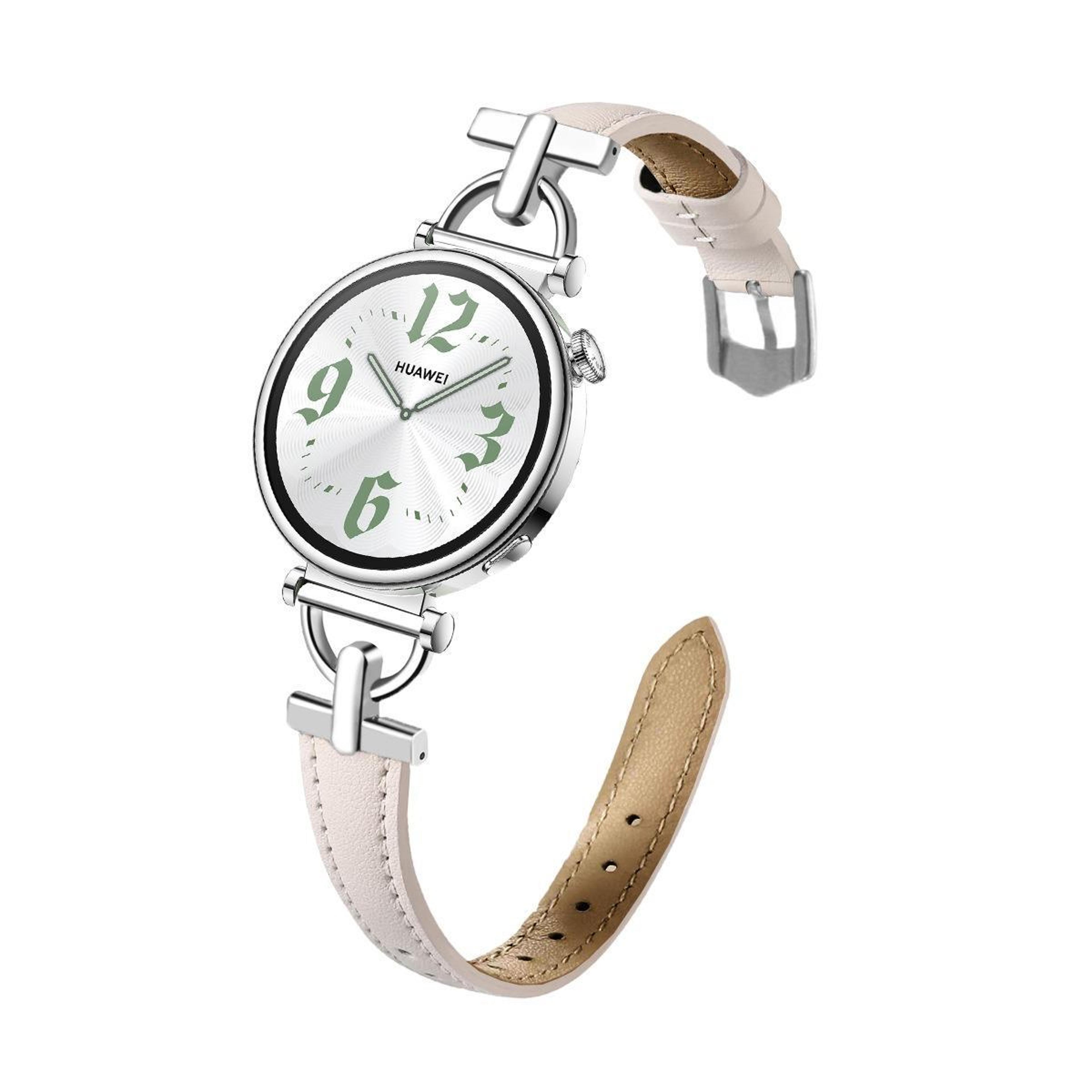 Genuine Leather Watch Band Flat Head D Shape Replacement Watch Strap With Stainless Steel Buckle 10