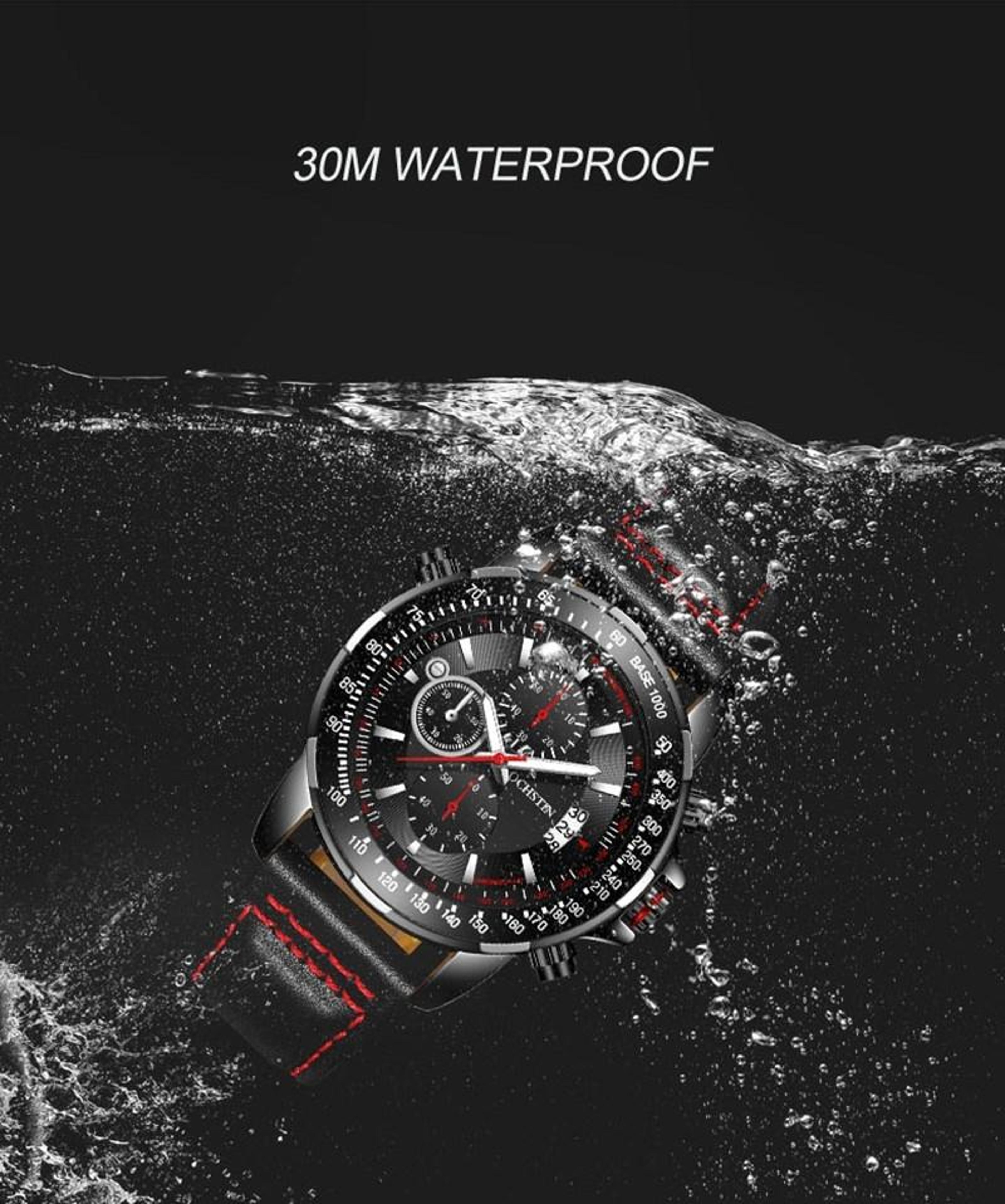 OCHSTIN 6125B Quartz Mens Watch Waterproof Chronograph Watch With Night Light Calendar 2