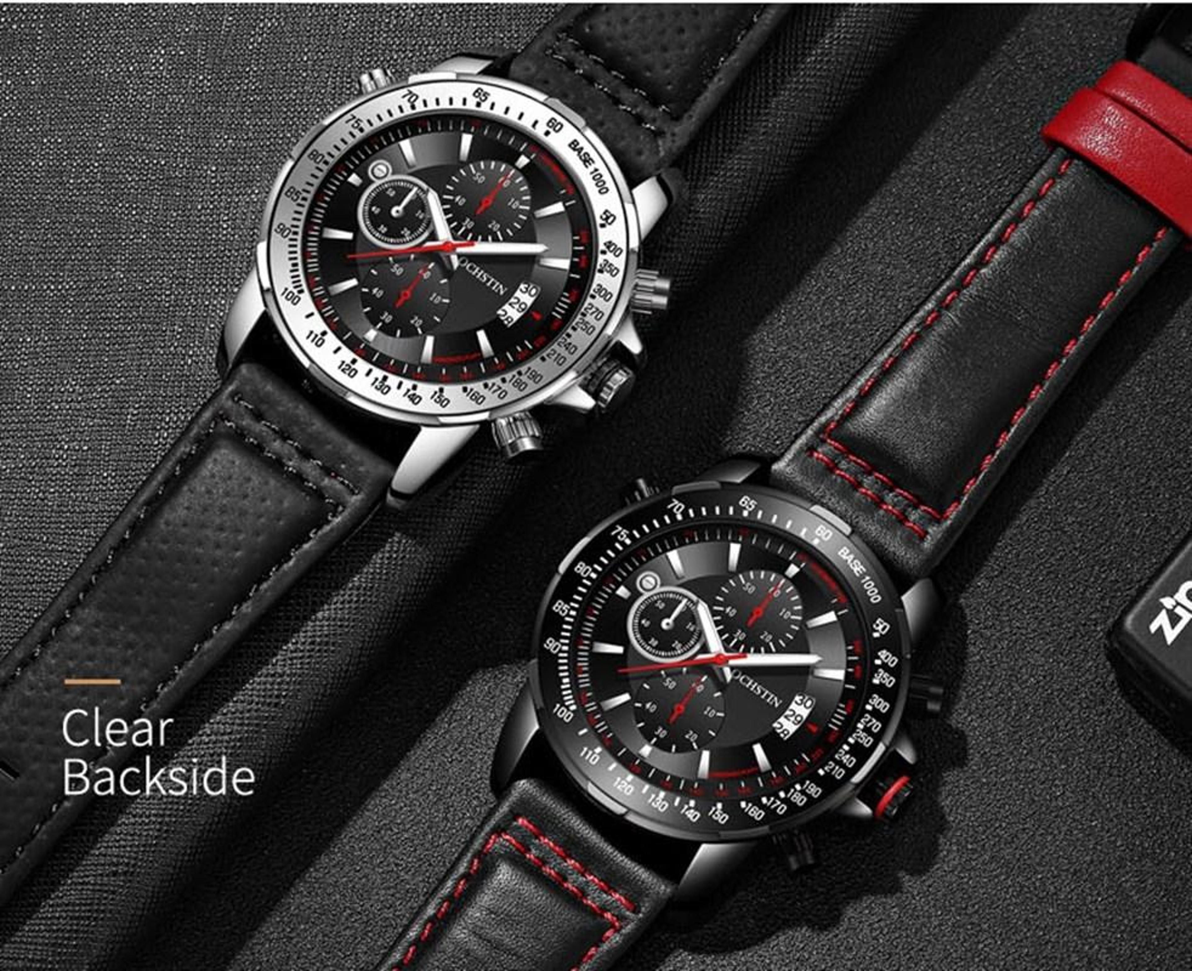 OCHSTIN 6125B Quartz Mens Watch Waterproof Chronograph Watch With Night Light Calendar 7