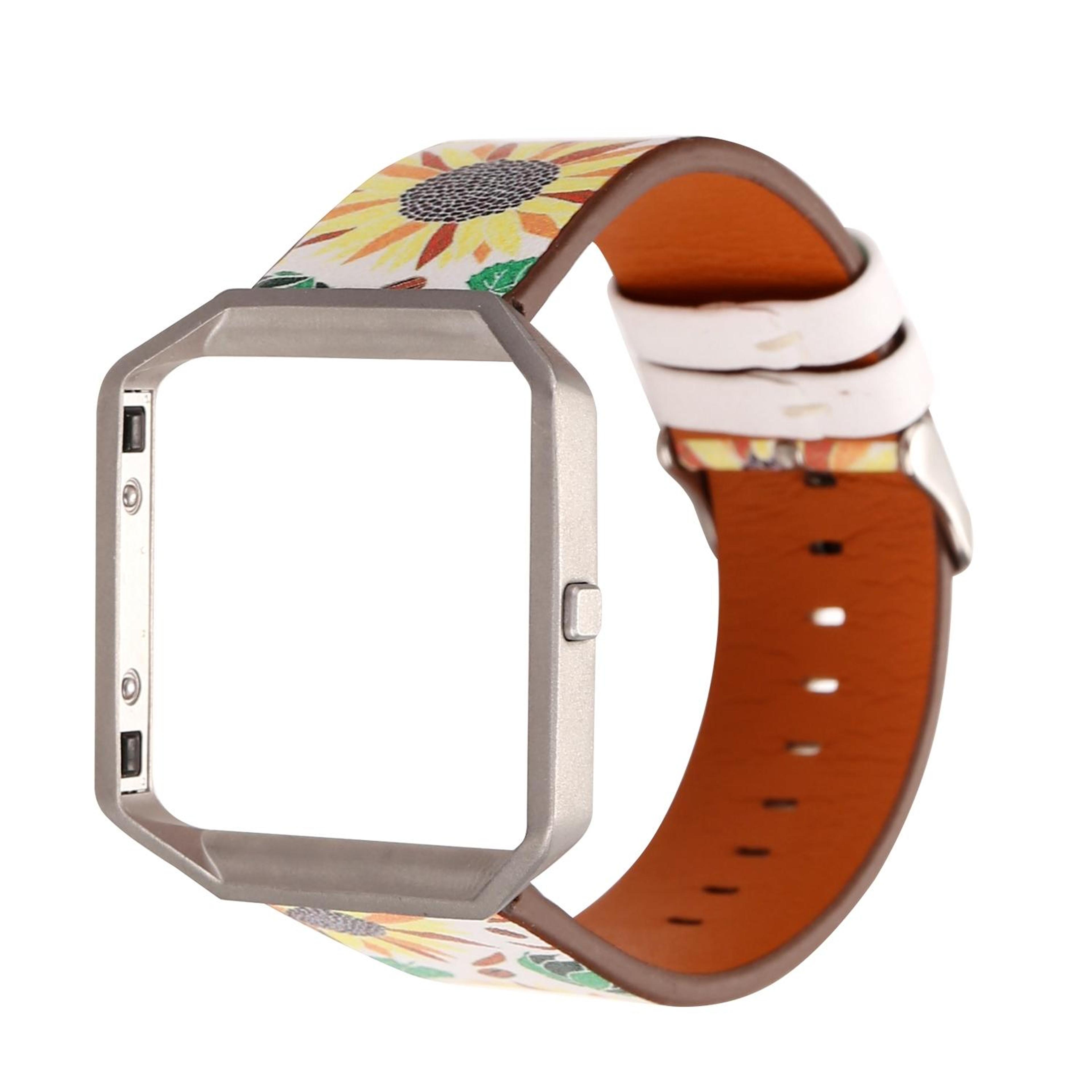 Fitbit Blaze Leather Watch Band Adjustable Replacement Strap With Classic Buckle 4