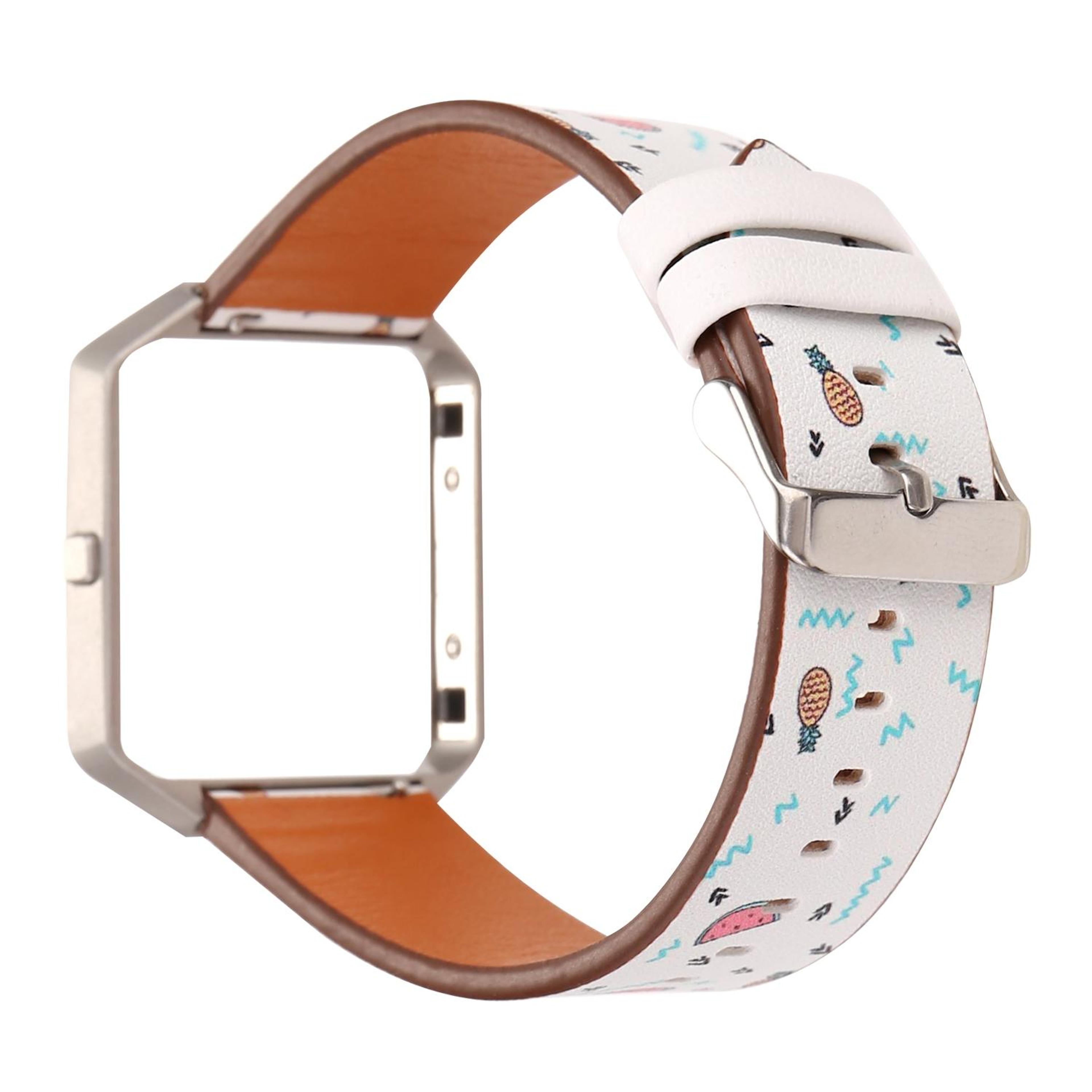 Fitbit Blaze Leather Watch Band Adjustable Replacement Strap With Classic Buckle 1