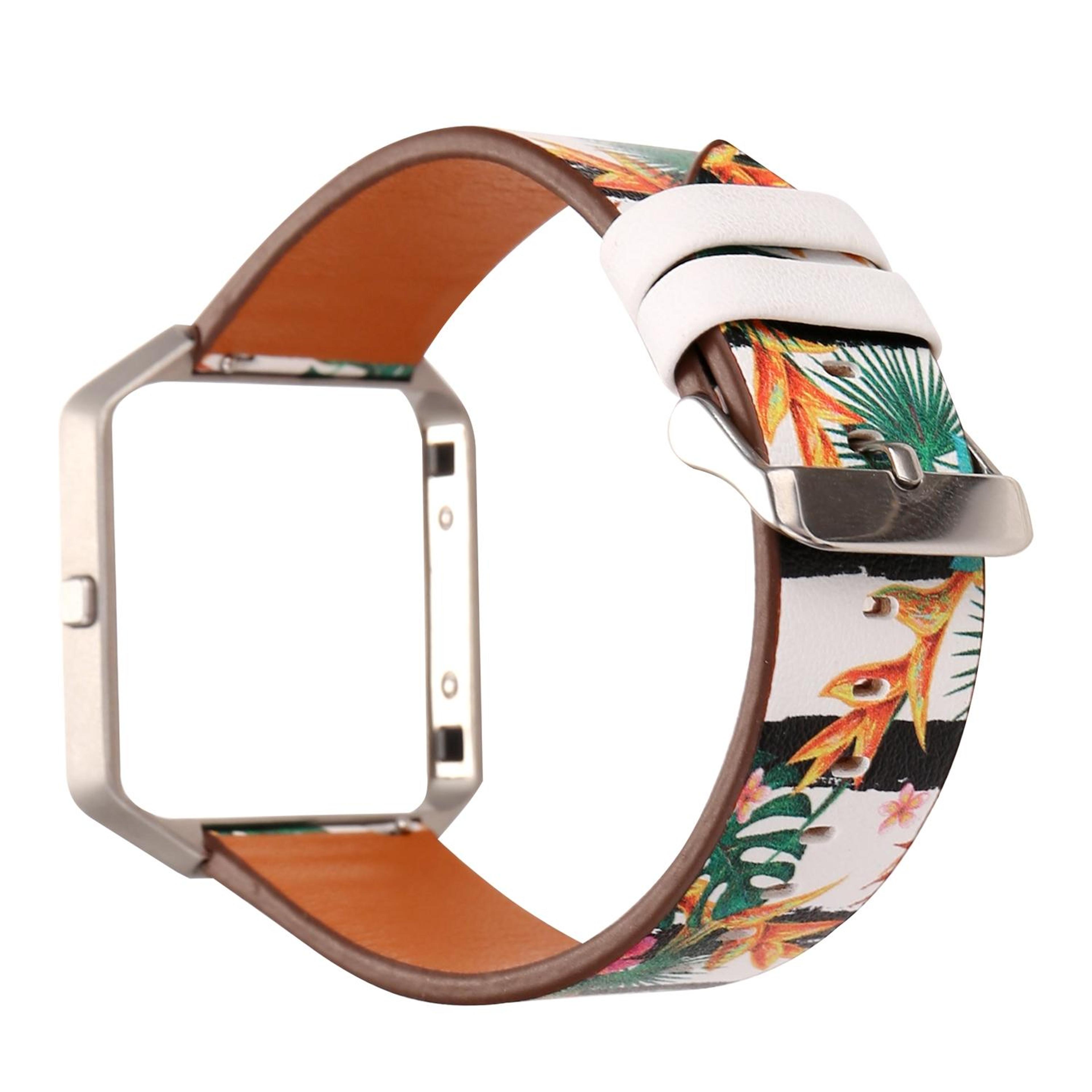 Fitbit Blaze Leather Watch Band Adjustable Replacement Strap With Classic Buckle 9