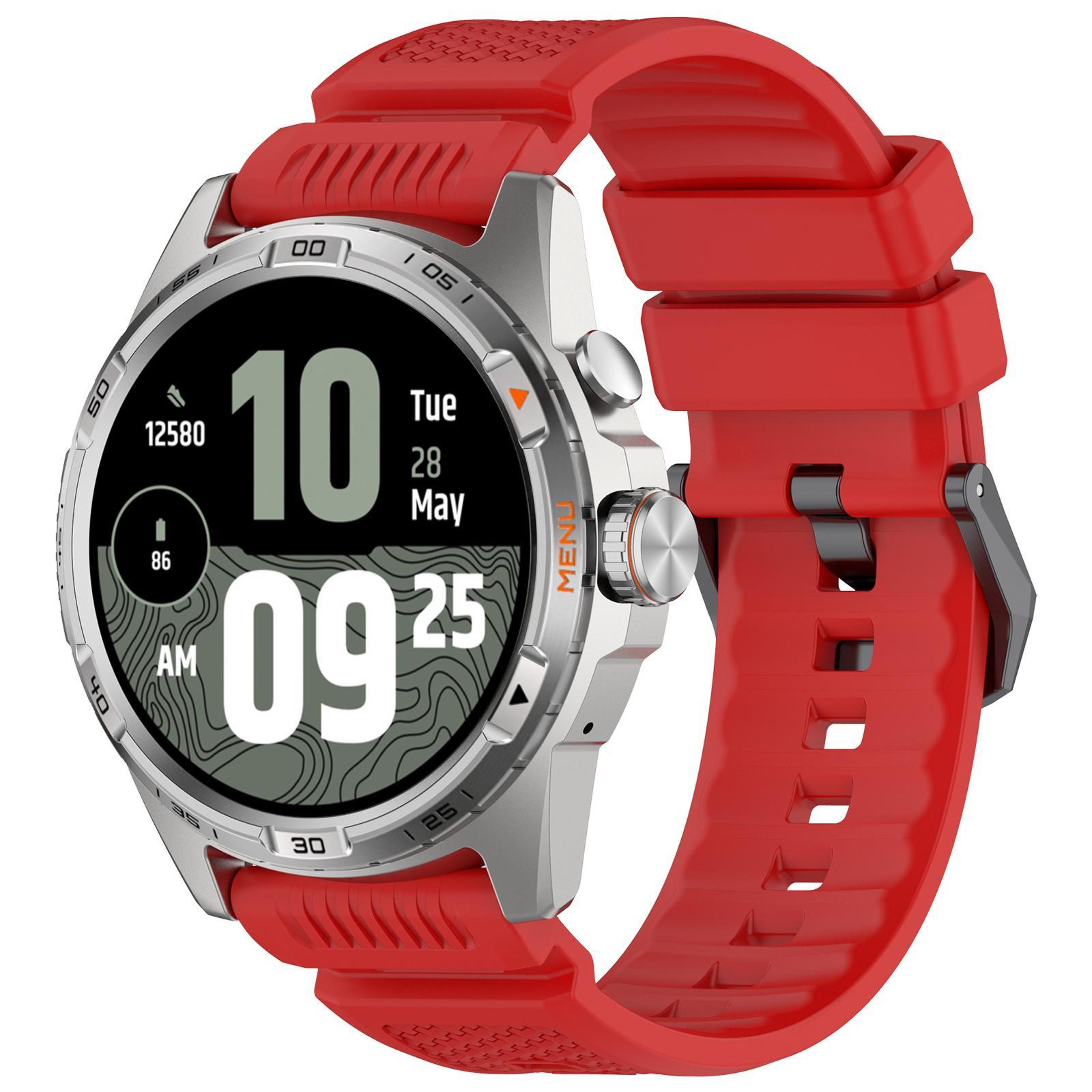 TicWatch Atlas Pro 5 Enduro Silicone Watch Band With Black Steel Buckle Adjustable Replacement Stra 2