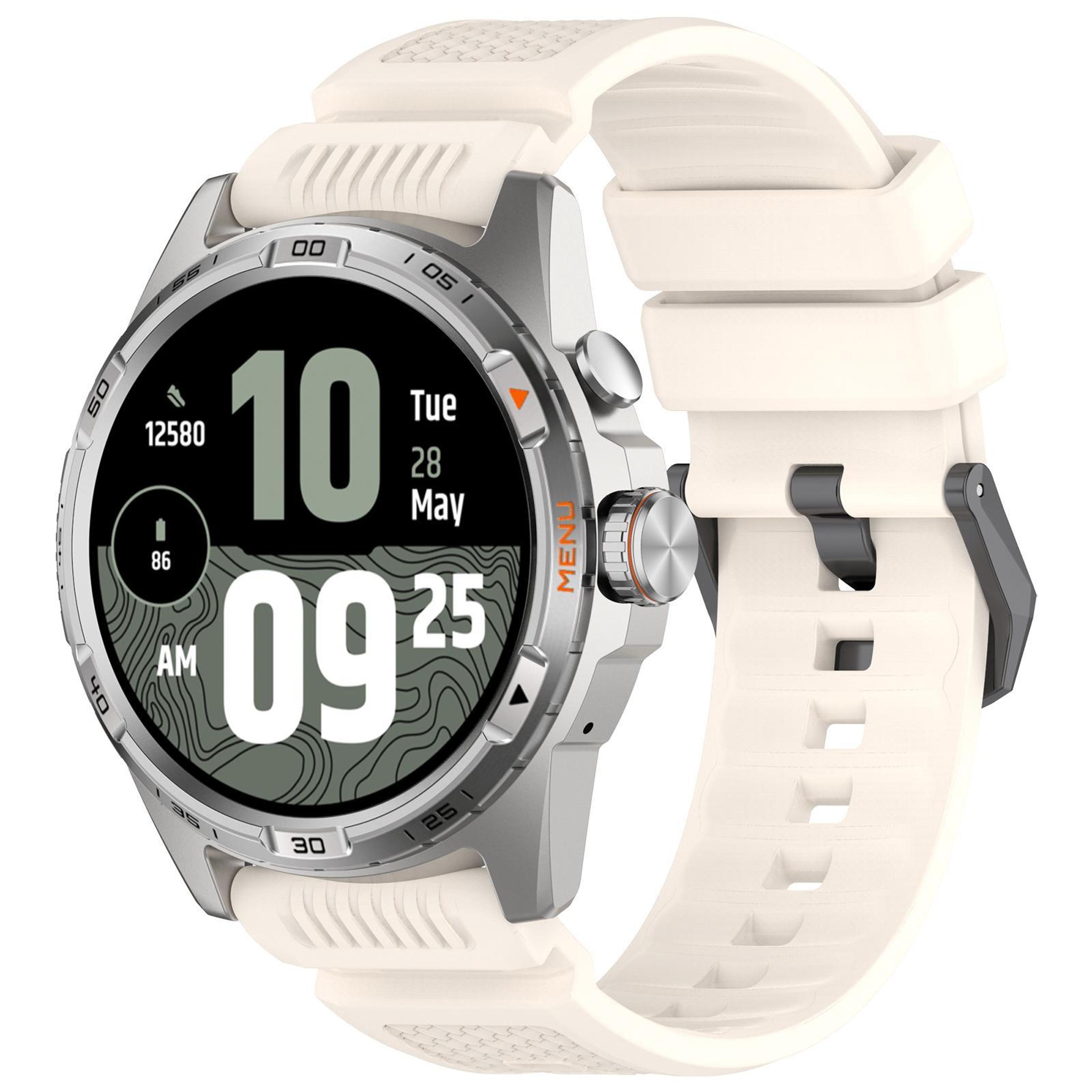 TicWatch Atlas Pro 5 Enduro Silicone Watch Band With Black Steel Buckle Adjustable Replacement Stra 17