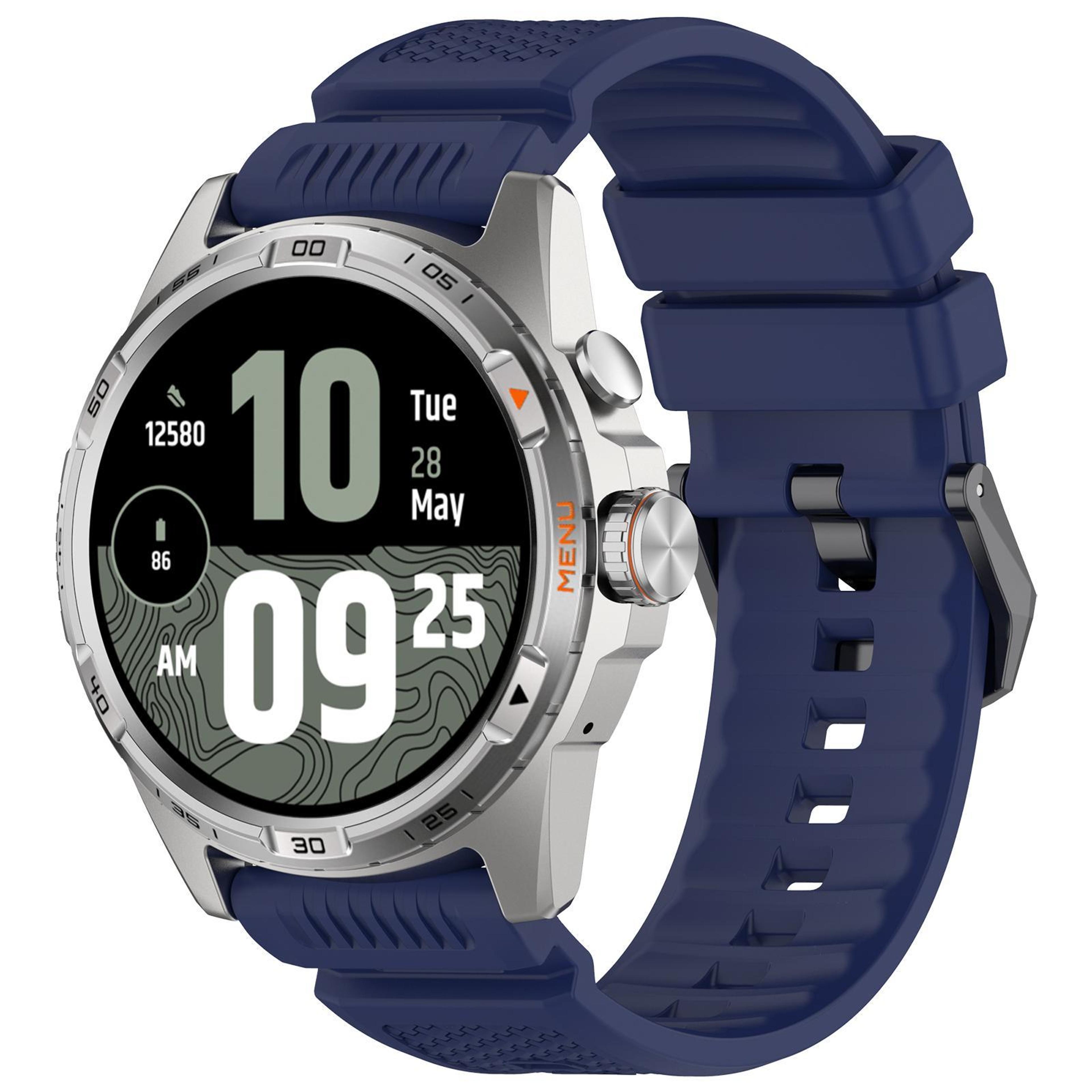 TicWatch Atlas Pro 5 Enduro Silicone Watch Band With Black Steel Buckle Adjustable Replacement Stra 15