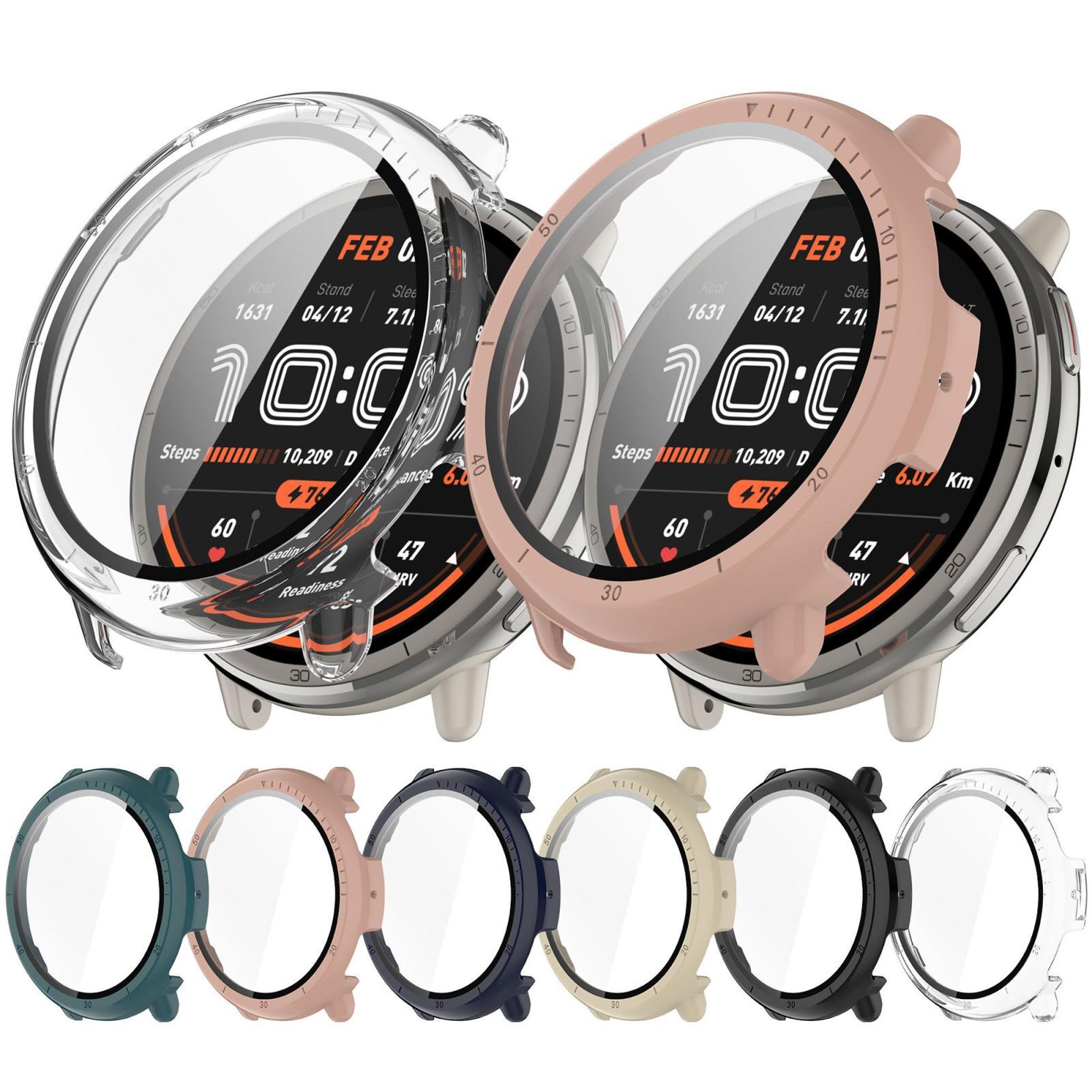 Amazfit Active 2 A2437 PC Watch Case With Tempered Glass Screen Protector Full Coverage 9