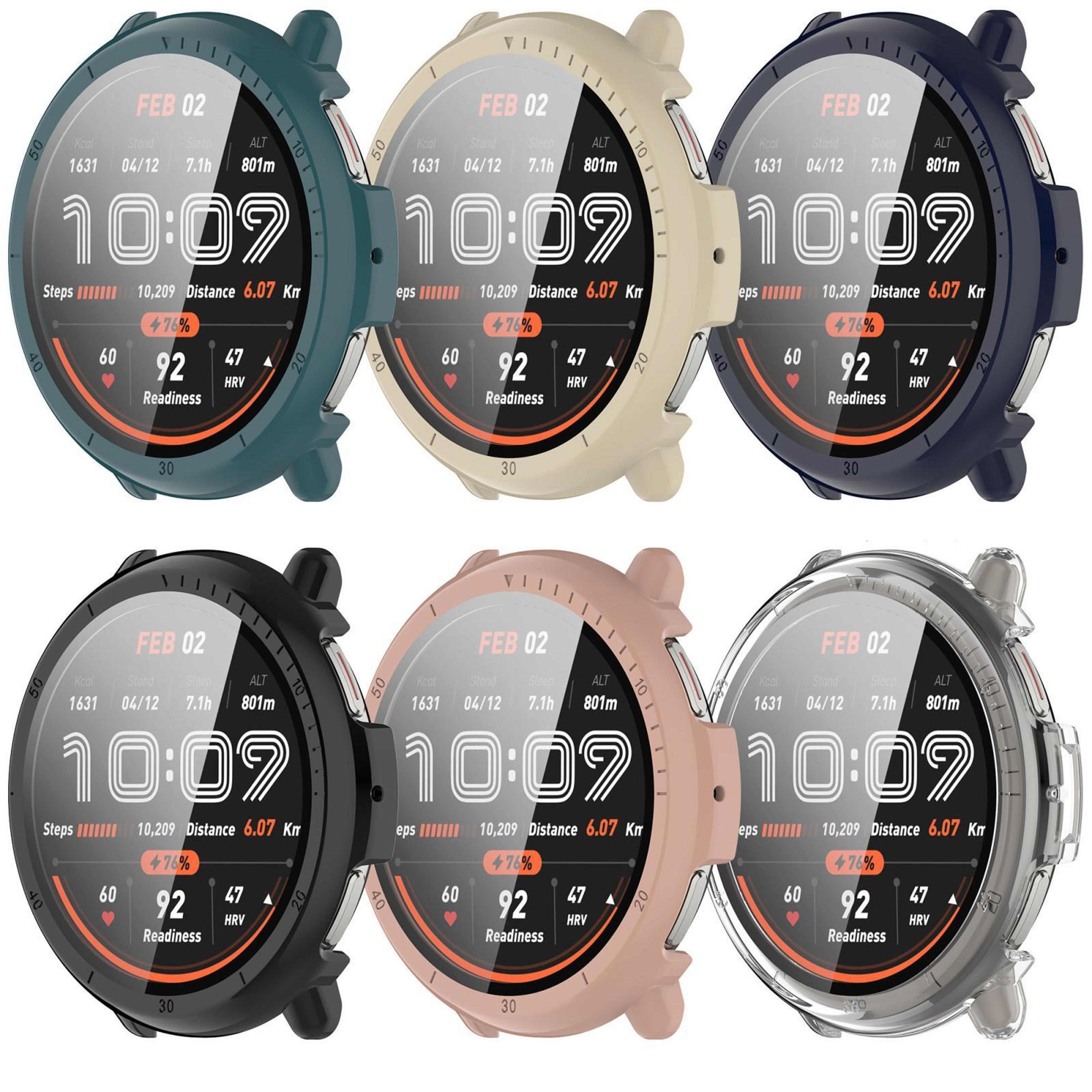 Amazfit Active 2 A2437 PC Watch Case With Tempered Glass Screen Protector Full Coverage 11