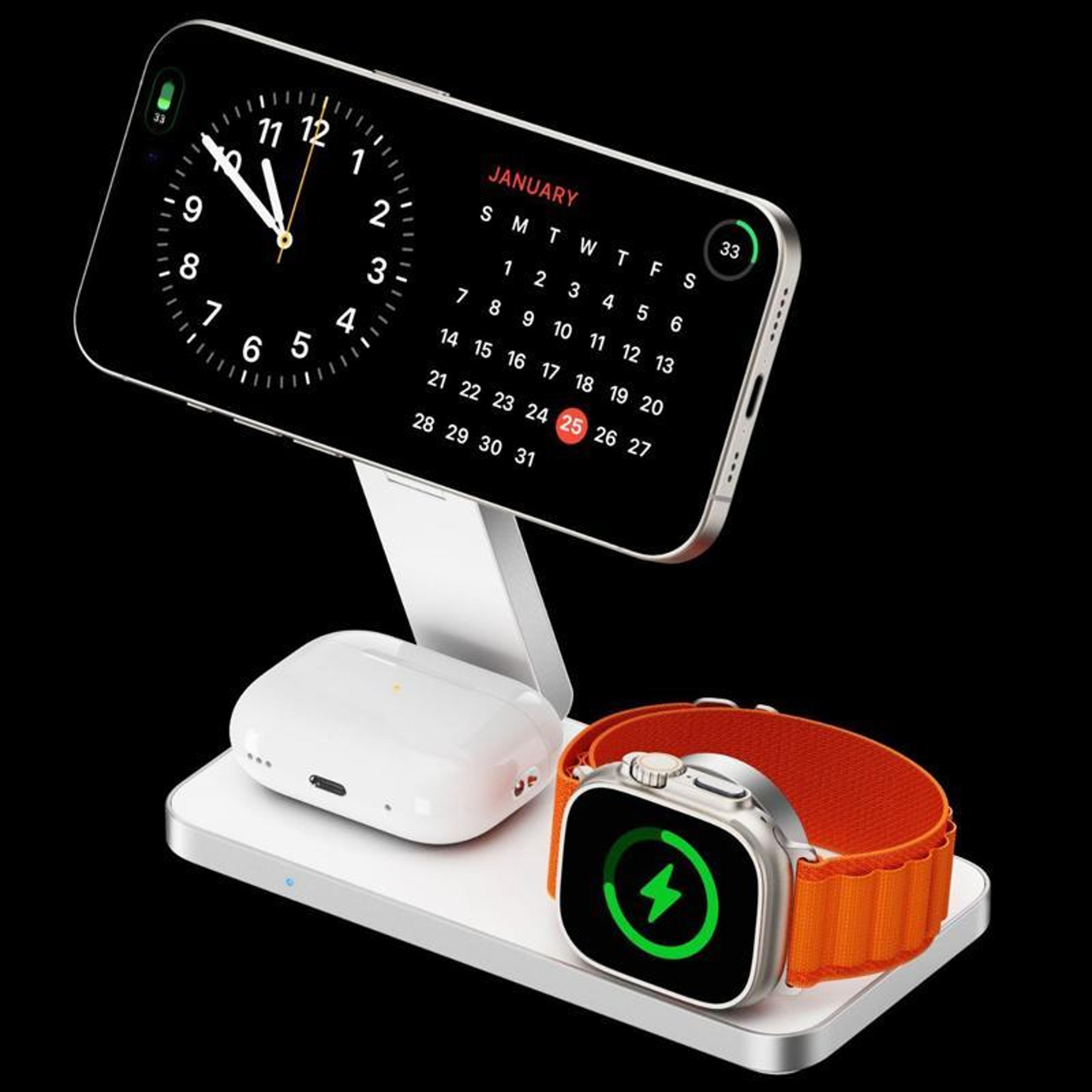 T8 3 In 1 Wireless Charger Foldable Magnetic Charging Station For IPhone Apple Watch AirPods 5