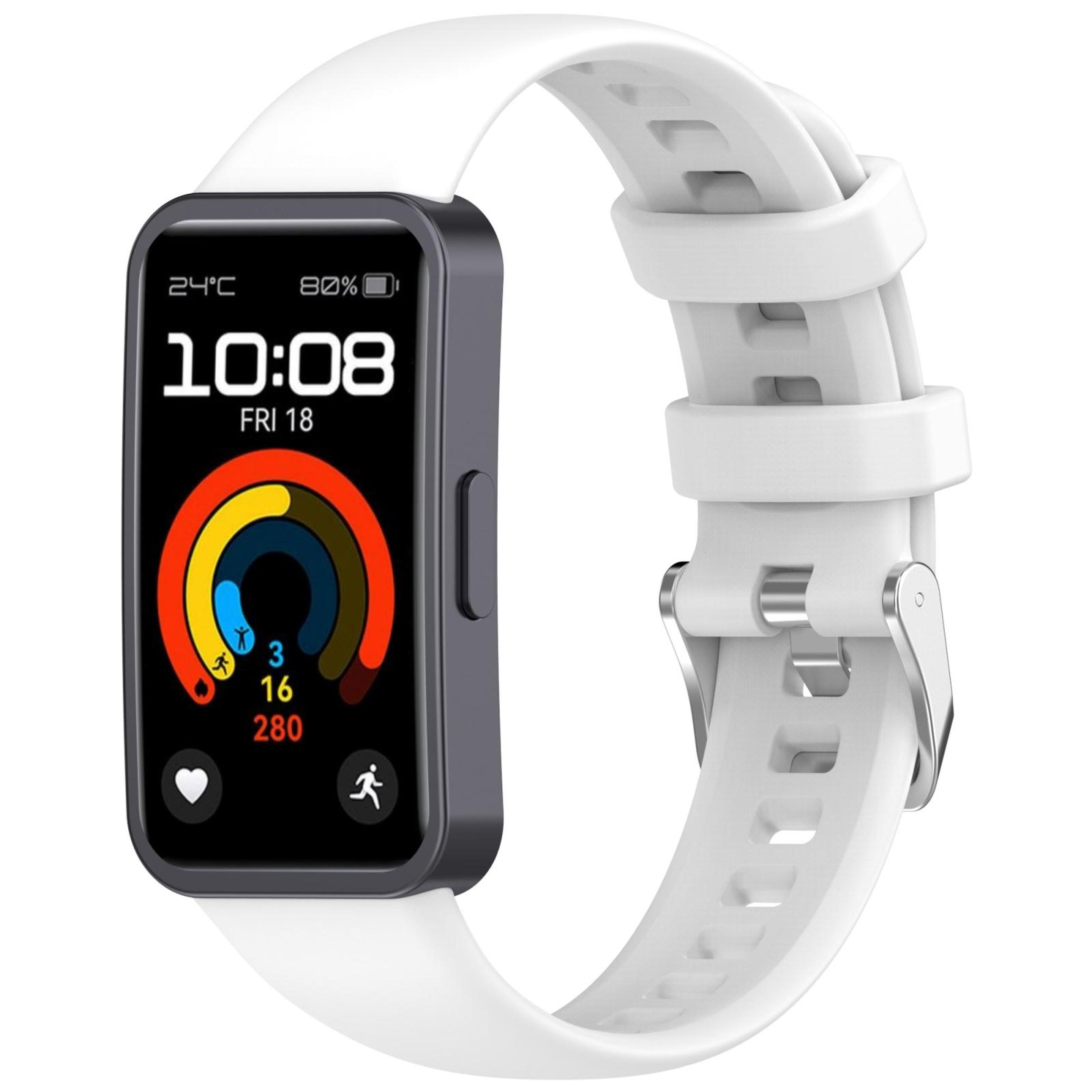 Huawei Band 10 9 8 Silicone Watch Band Soft Replacement Strap With Silver Buckle 2