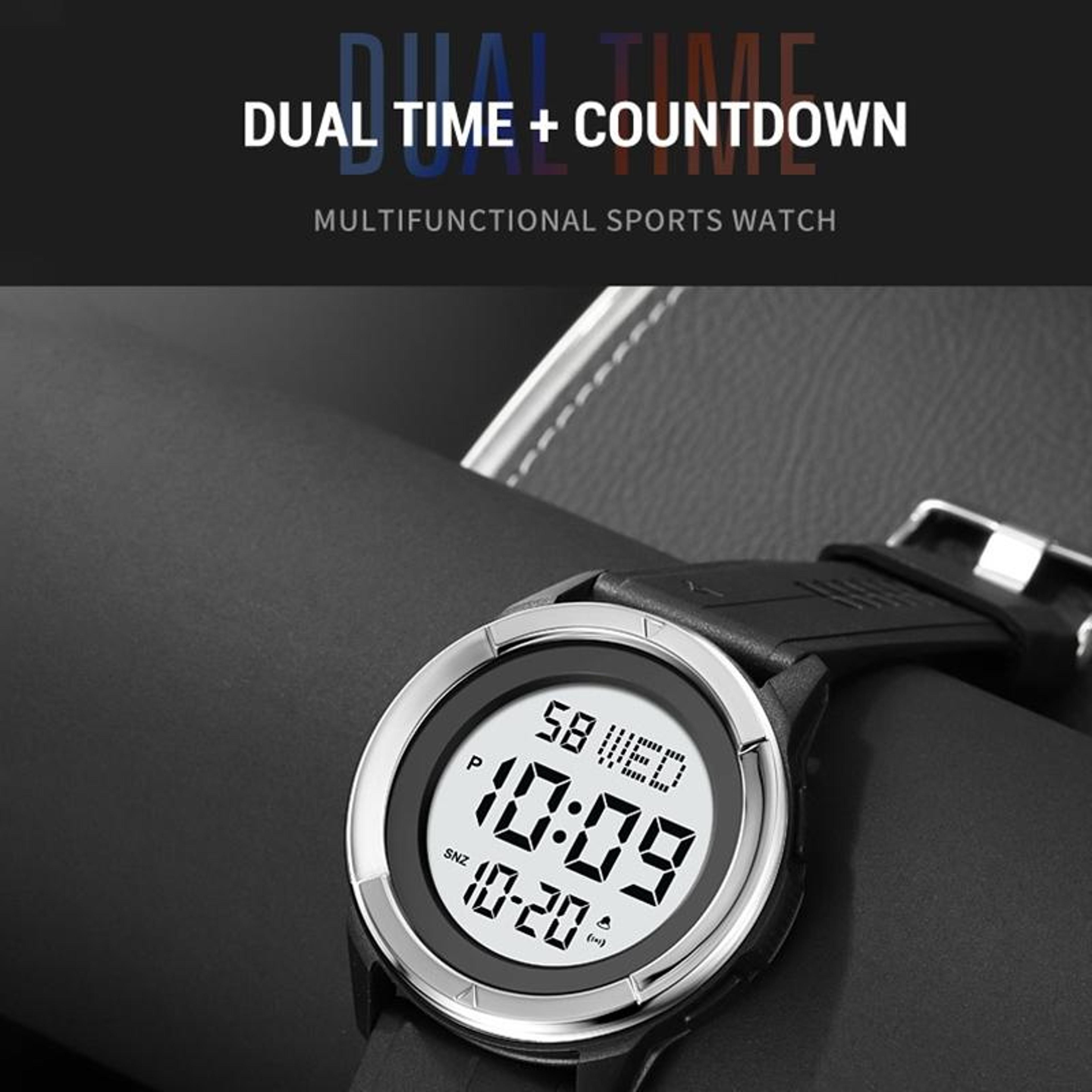 SKMEI 2047 Mens Waterproof Sports Digital Wrist Watch Multifunctional Watch 6