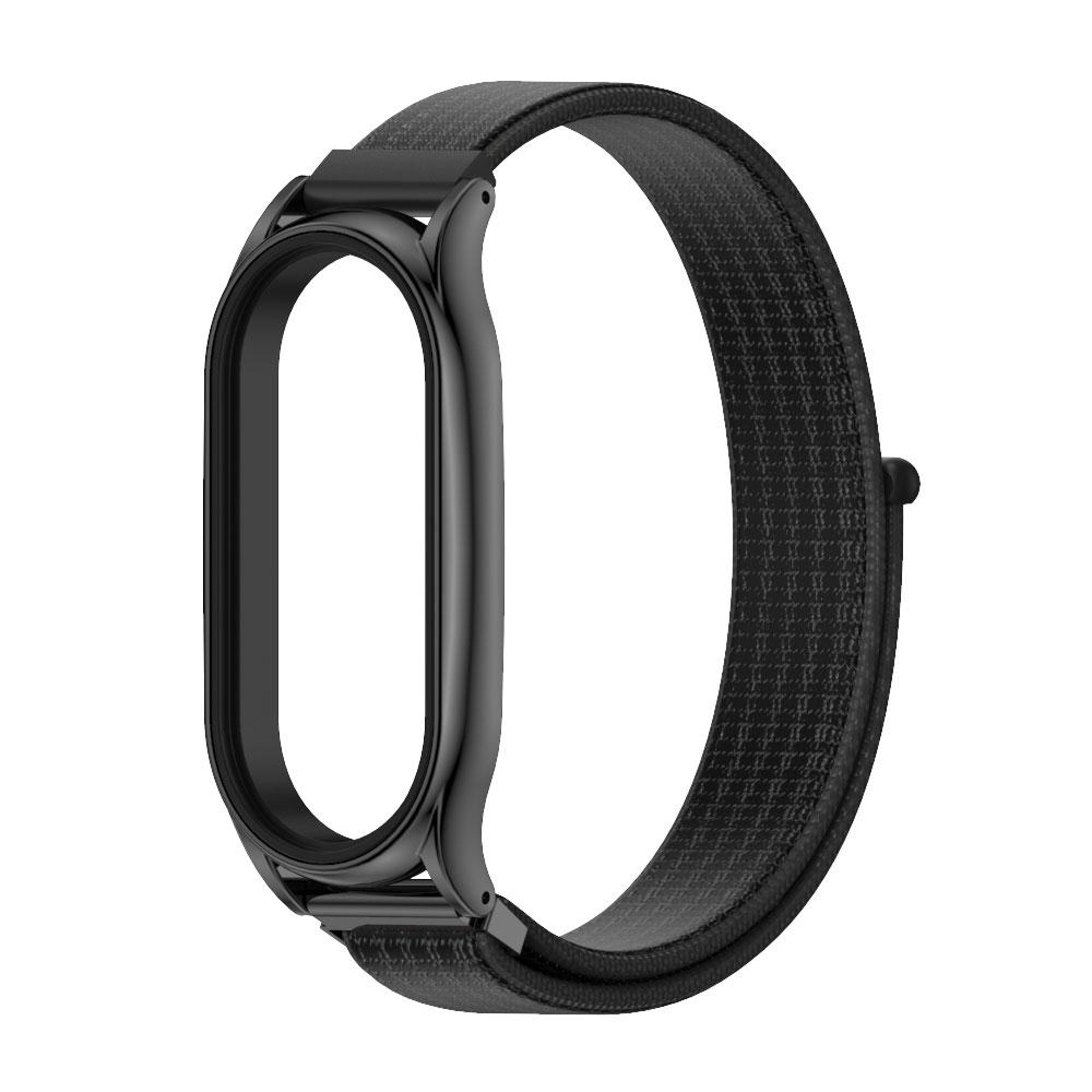Breathable Nylon Loop Watch Band With Metal Case For Xiaomi Mi Band 8  9 1
