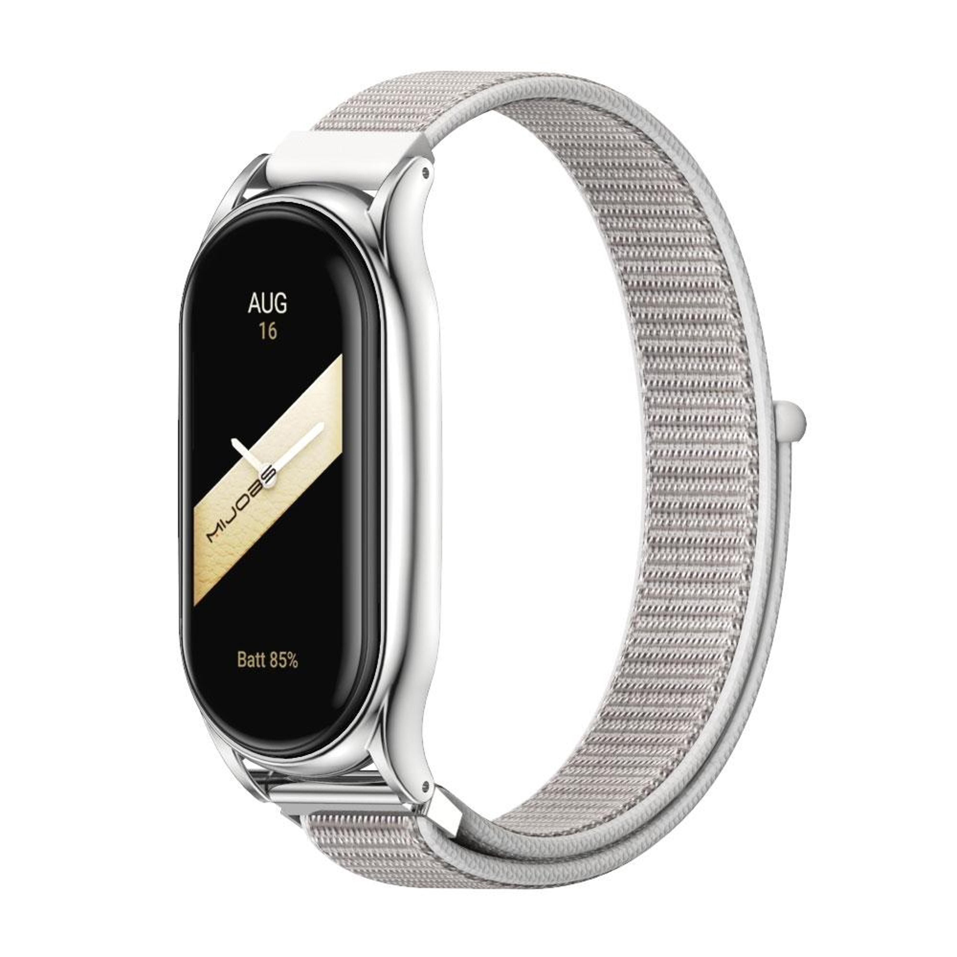 Breathable Nylon Loop Watch Band With Metal Case For Xiaomi Mi Band 8  9 5