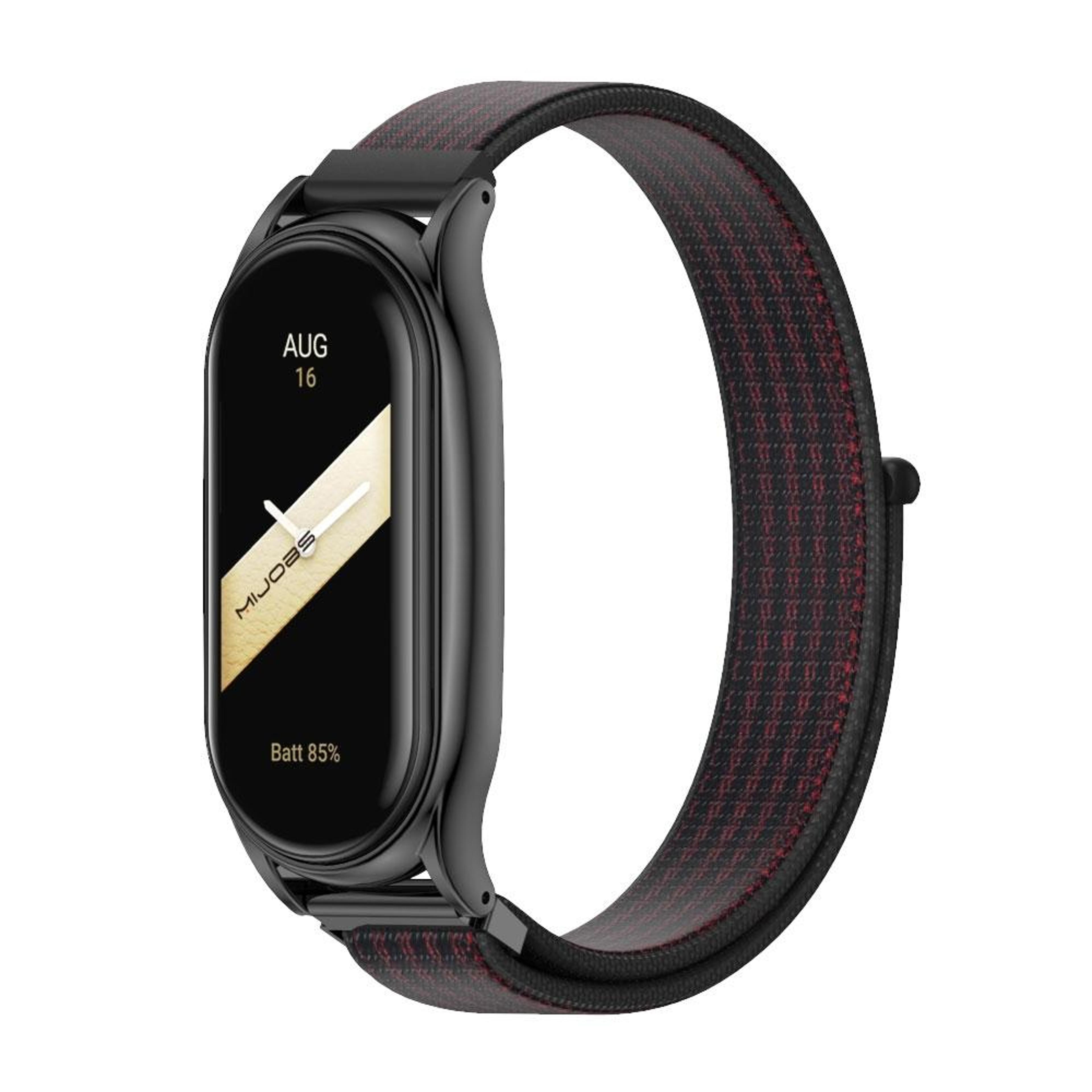 Breathable Nylon Loop Watch Band With Metal Case For Xiaomi Mi Band 8  9 6