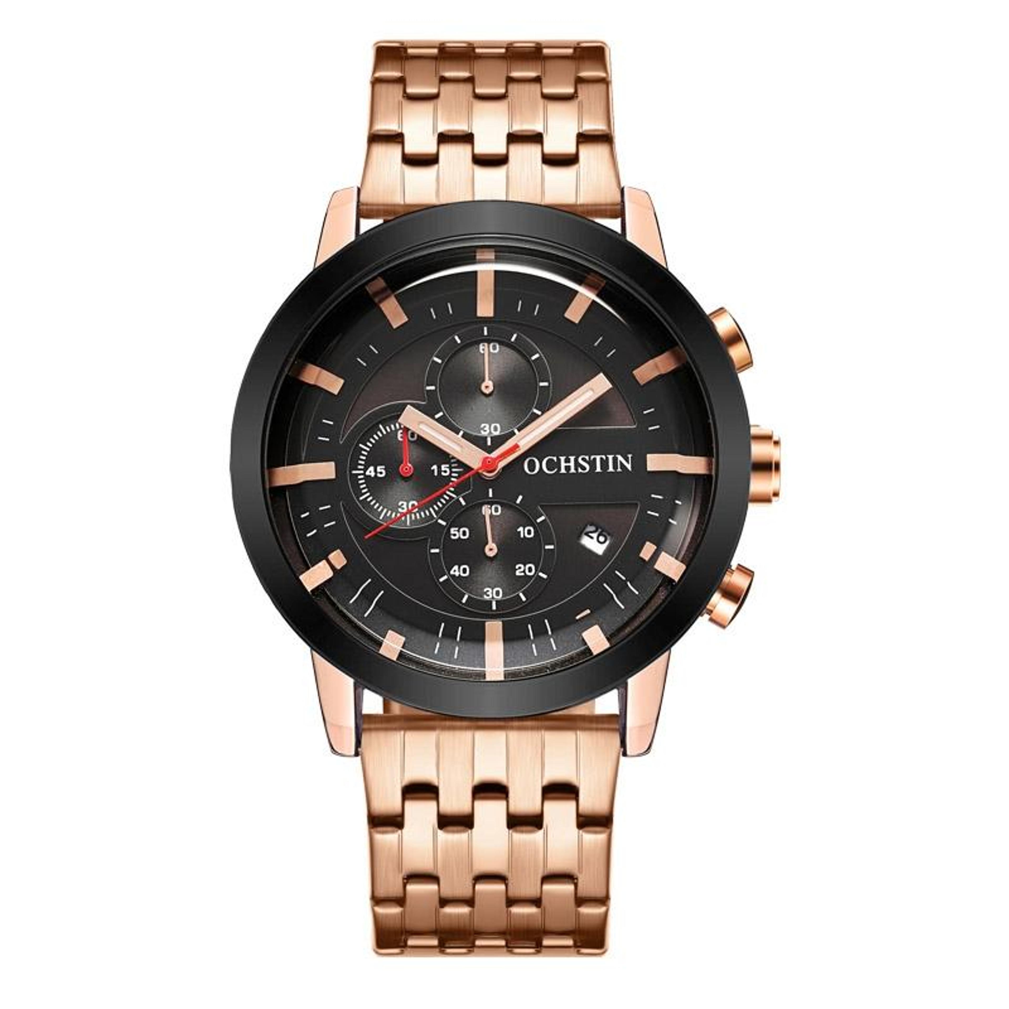 OCHSTIN 7248 Mens Stainless Steel Watch Multifunctional Quartz Business Dress Watch 3