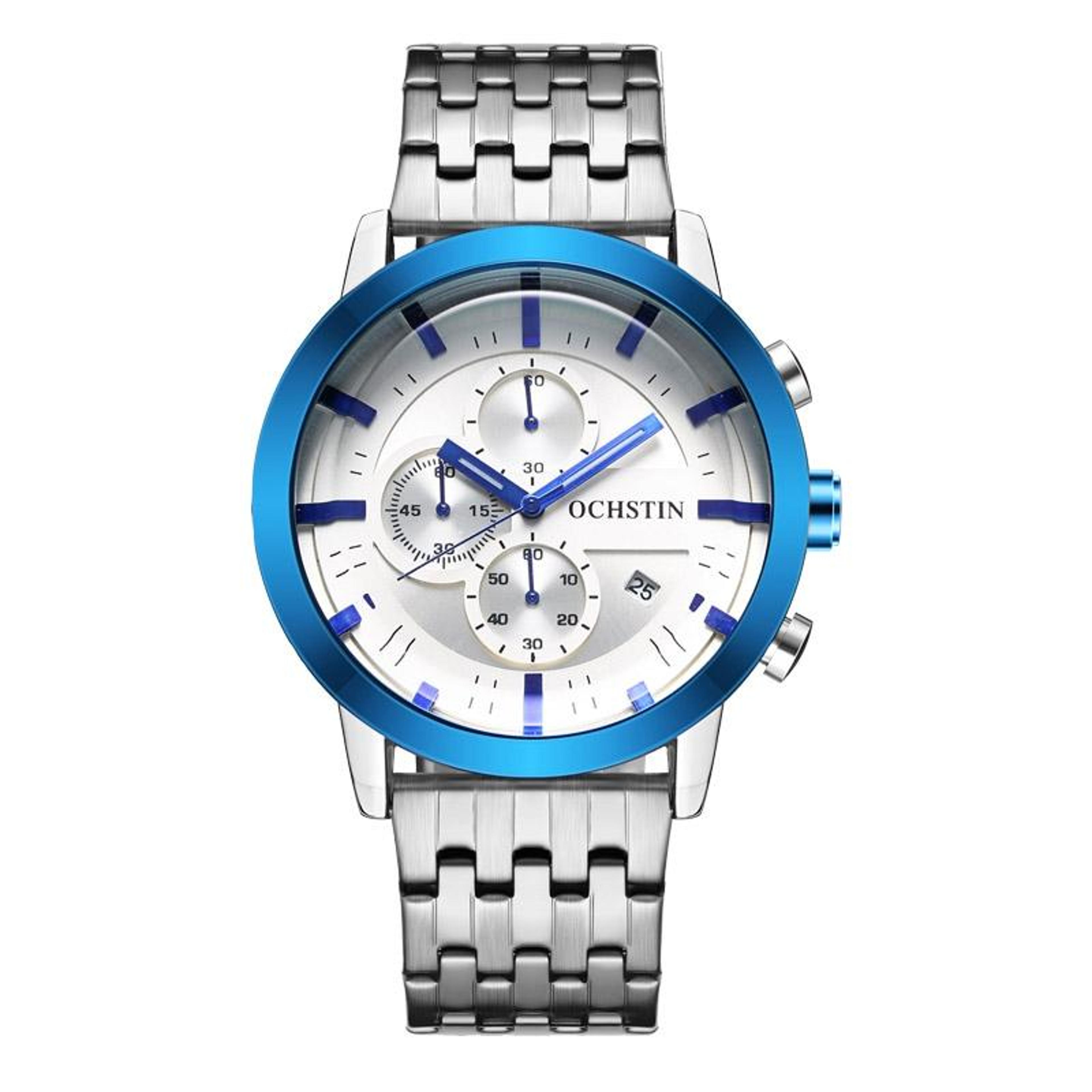 OCHSTIN 7248 Mens Stainless Steel Watch Multifunctional Quartz Business Dress Watch 9
