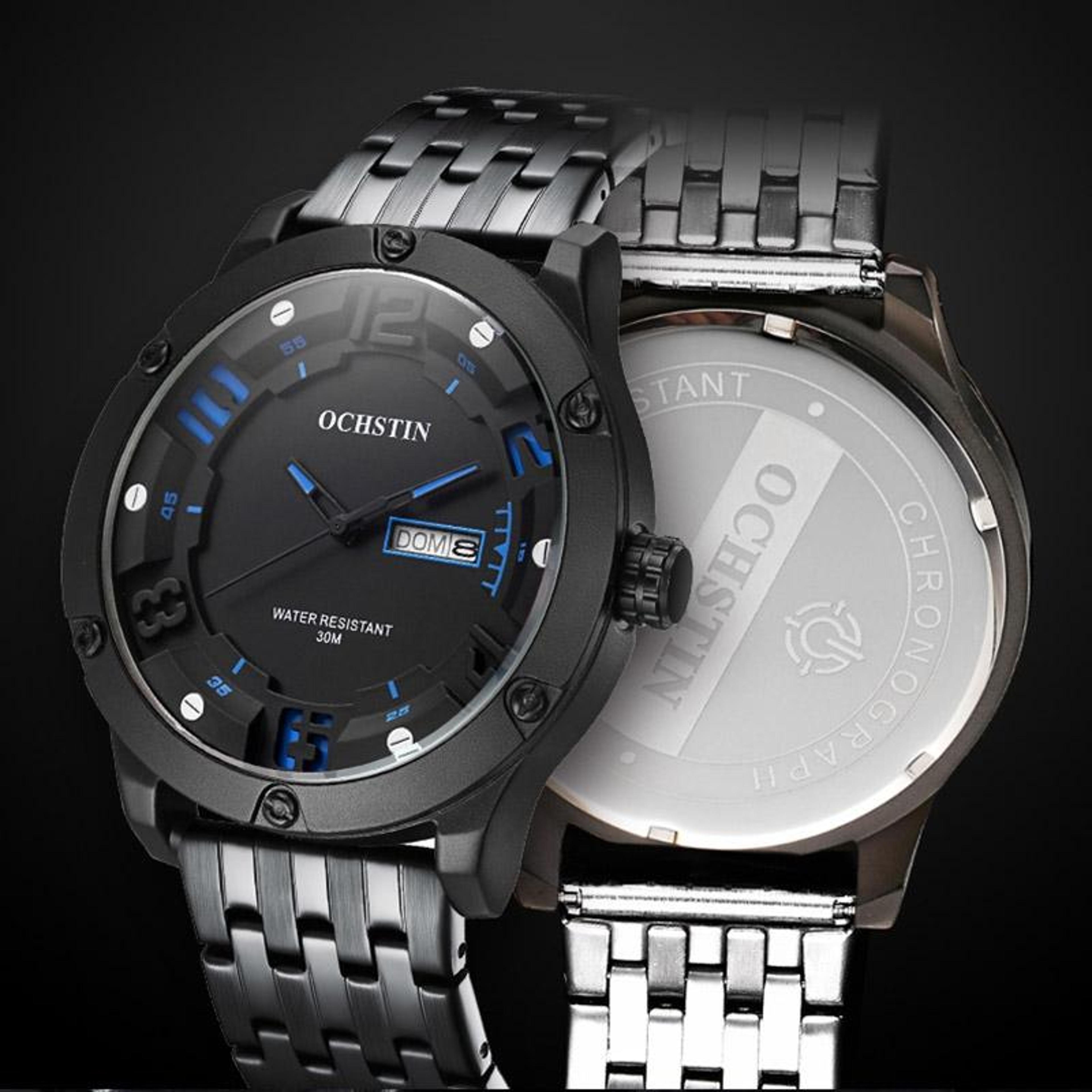OCHSTIN Classic Quartz Men Watch Stainless Steel Day Date Business Wristwatch 3