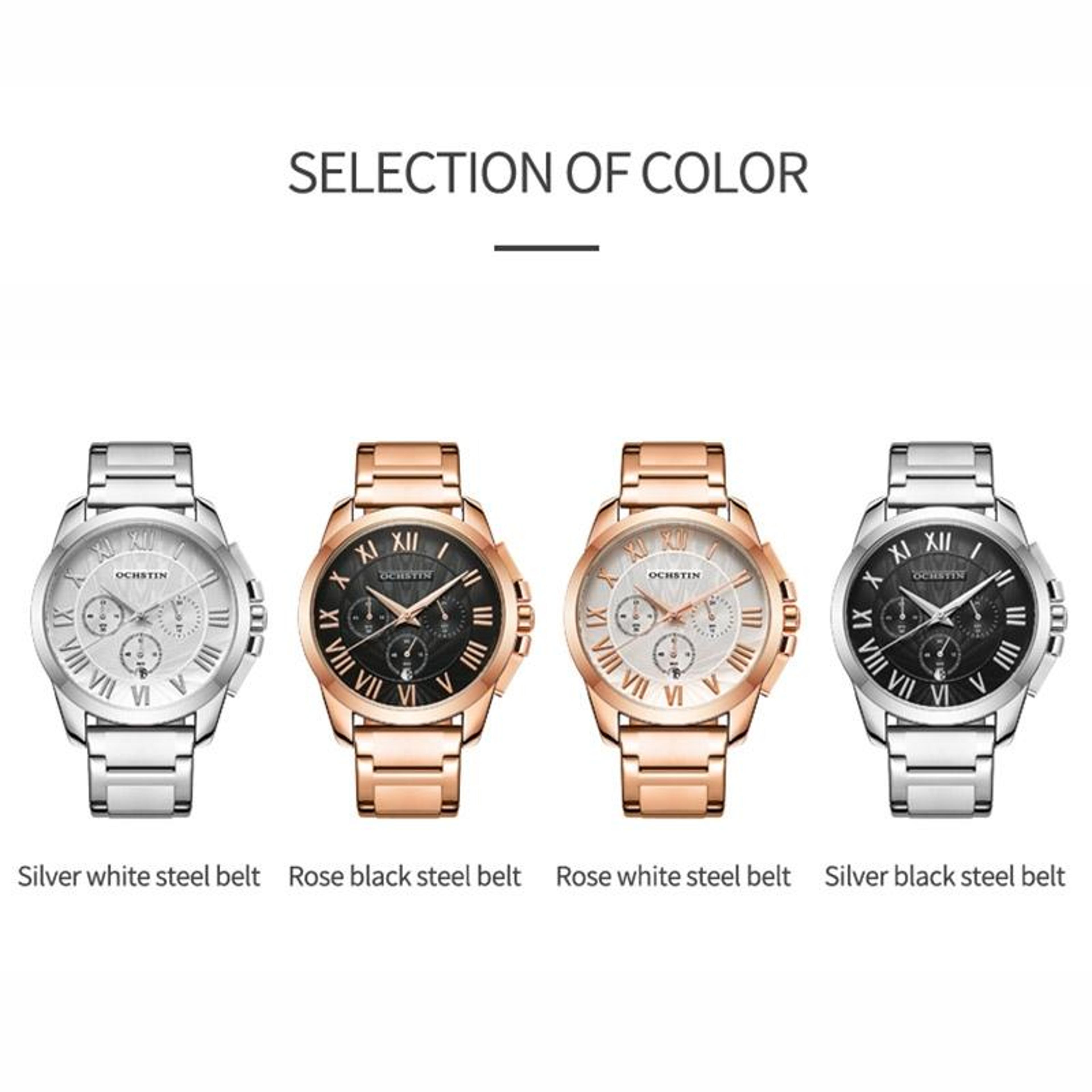 OCHSTIN 7242 Mens Waterproof Quartz Stainless Steel Watch 2