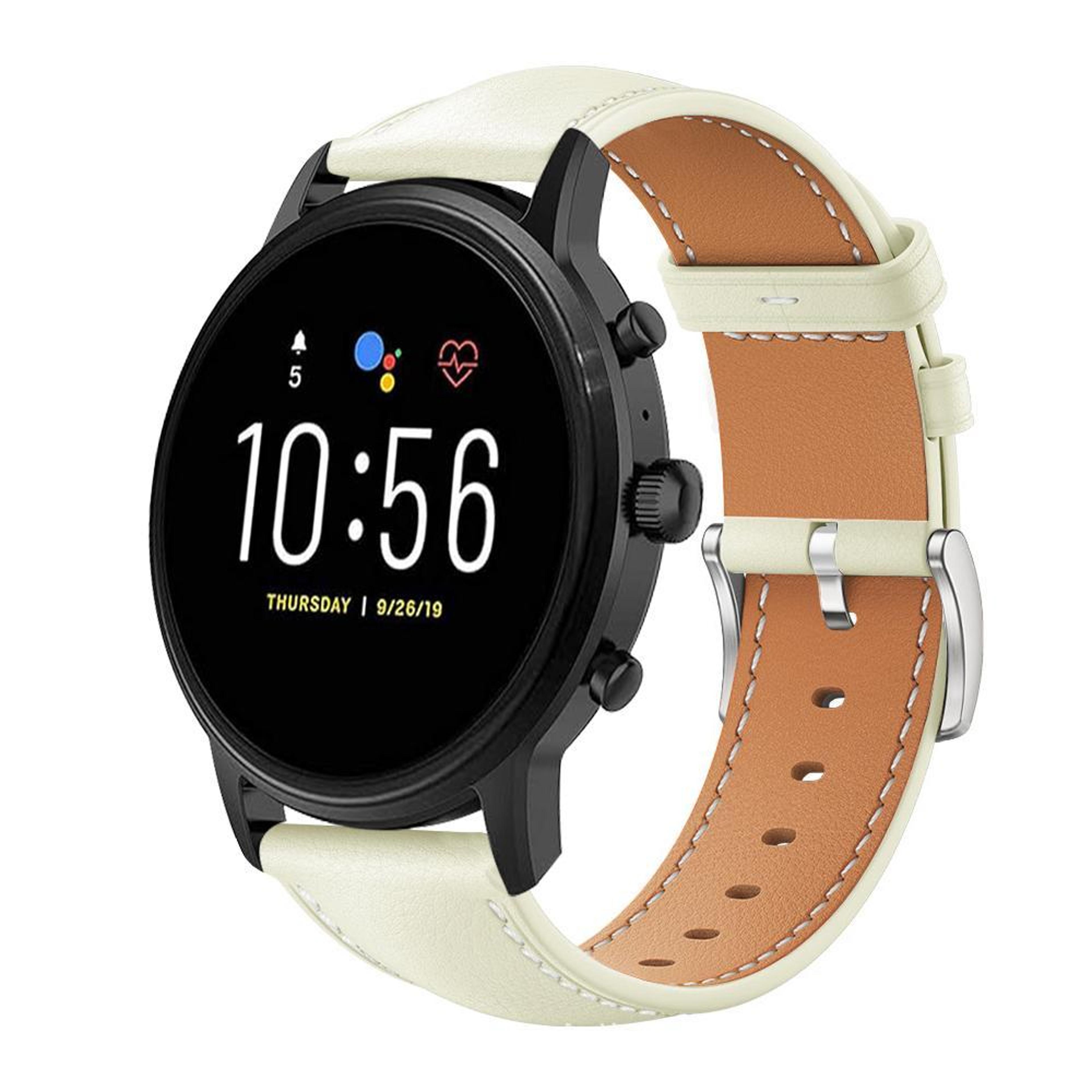 Premium 22mm Leather Watch Band For Fossil Gen 5 6