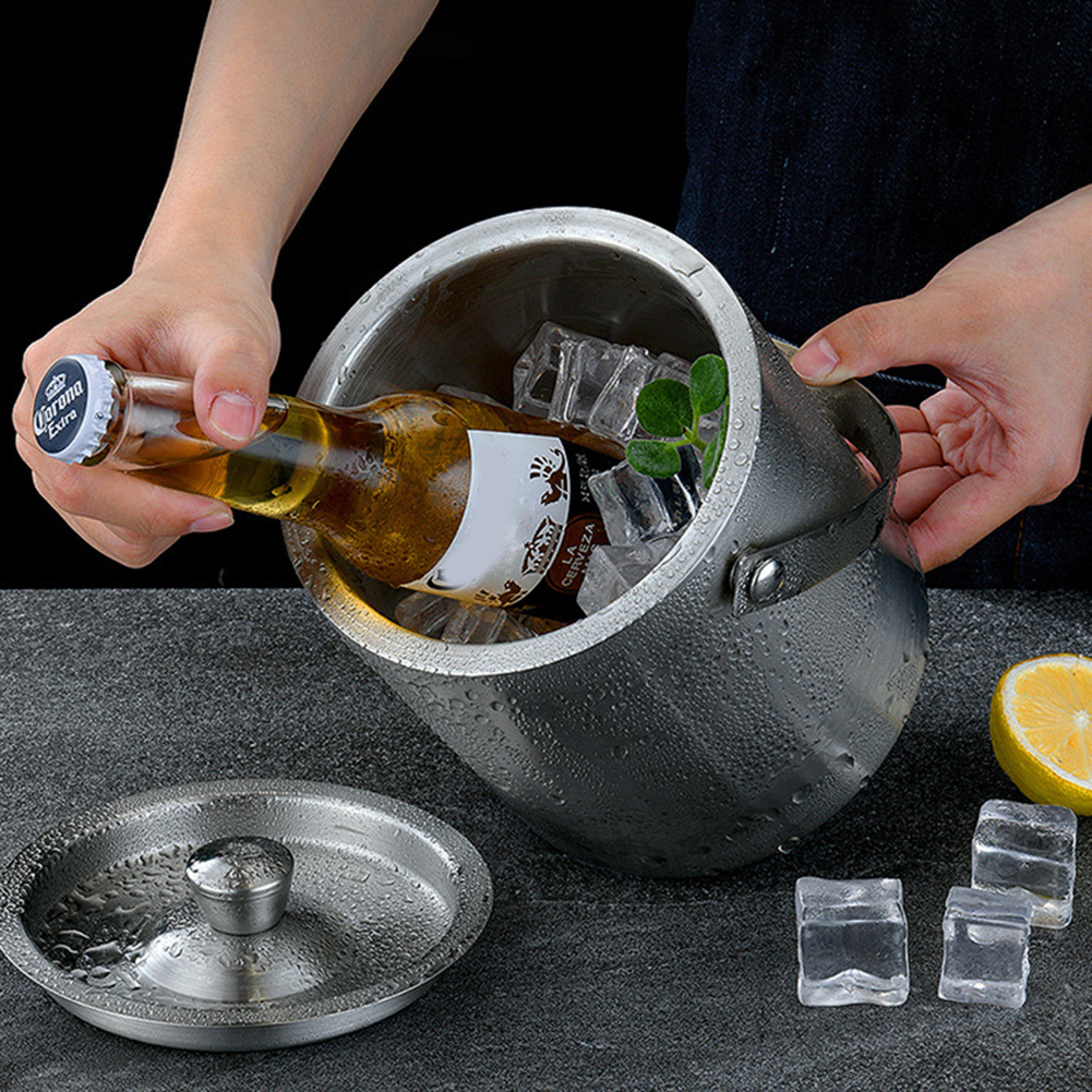 Double Wall Stainless Steel Ice Bucket Insulated Ice Bucket For Home Bar Ice Cube Container For Chi 3