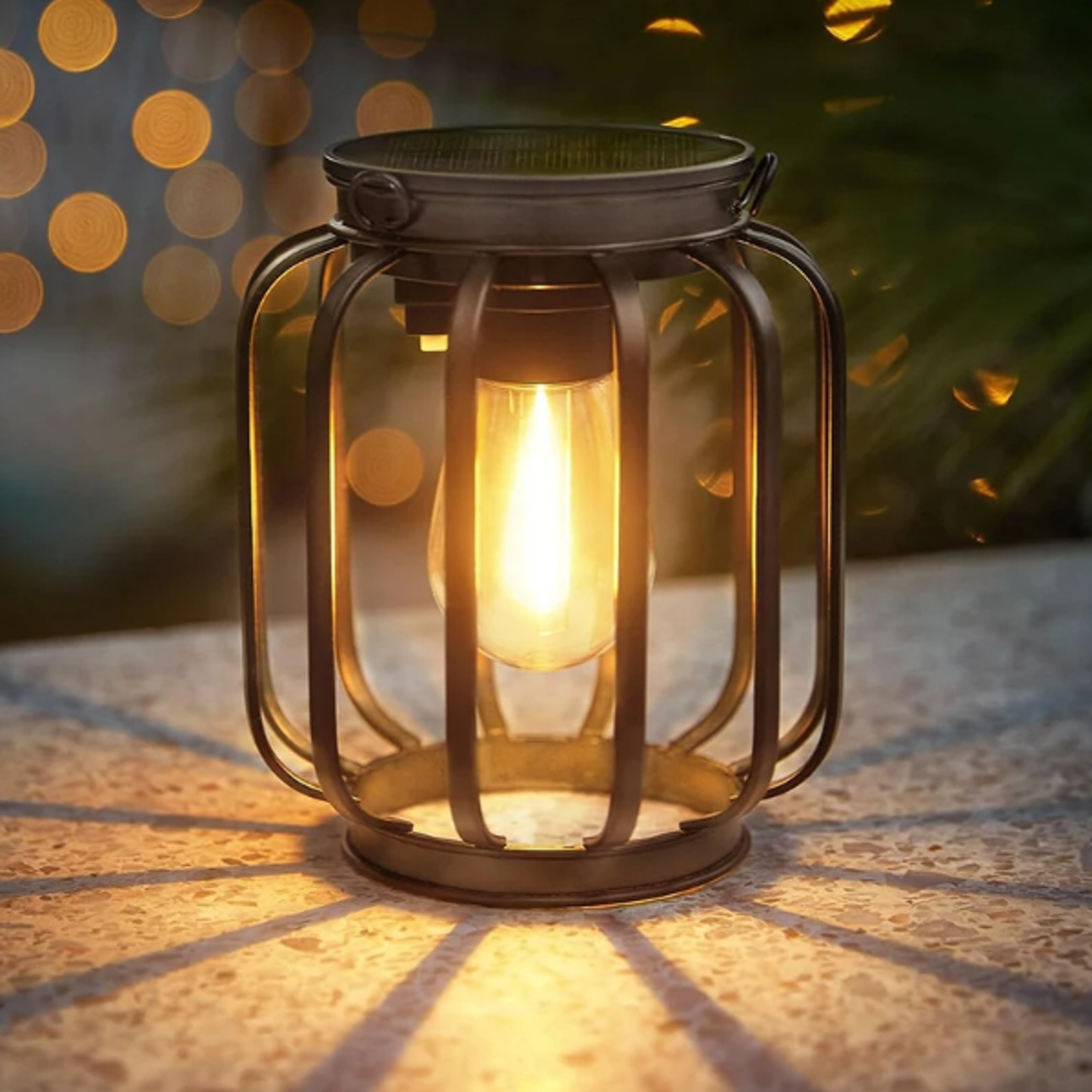 Hanging Solar Lantern LED Light Waterproof Outdoor Sensor Garden Lights Warm White Lamp for Patio