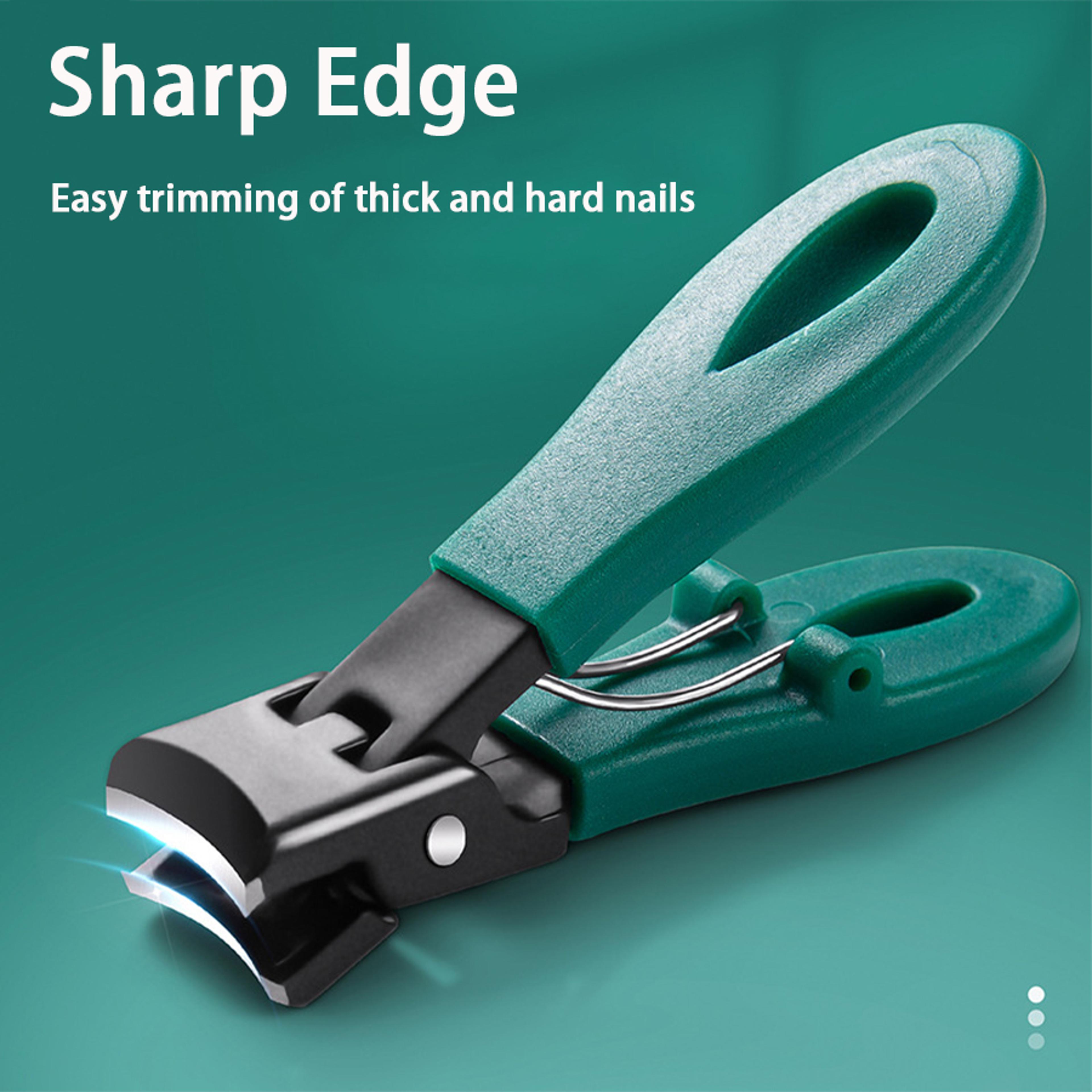 Stainless Steel Portable Nail Clippers Anti Splash Toe Nail Clippers Wide Jaw Opening For Adult Thi 0