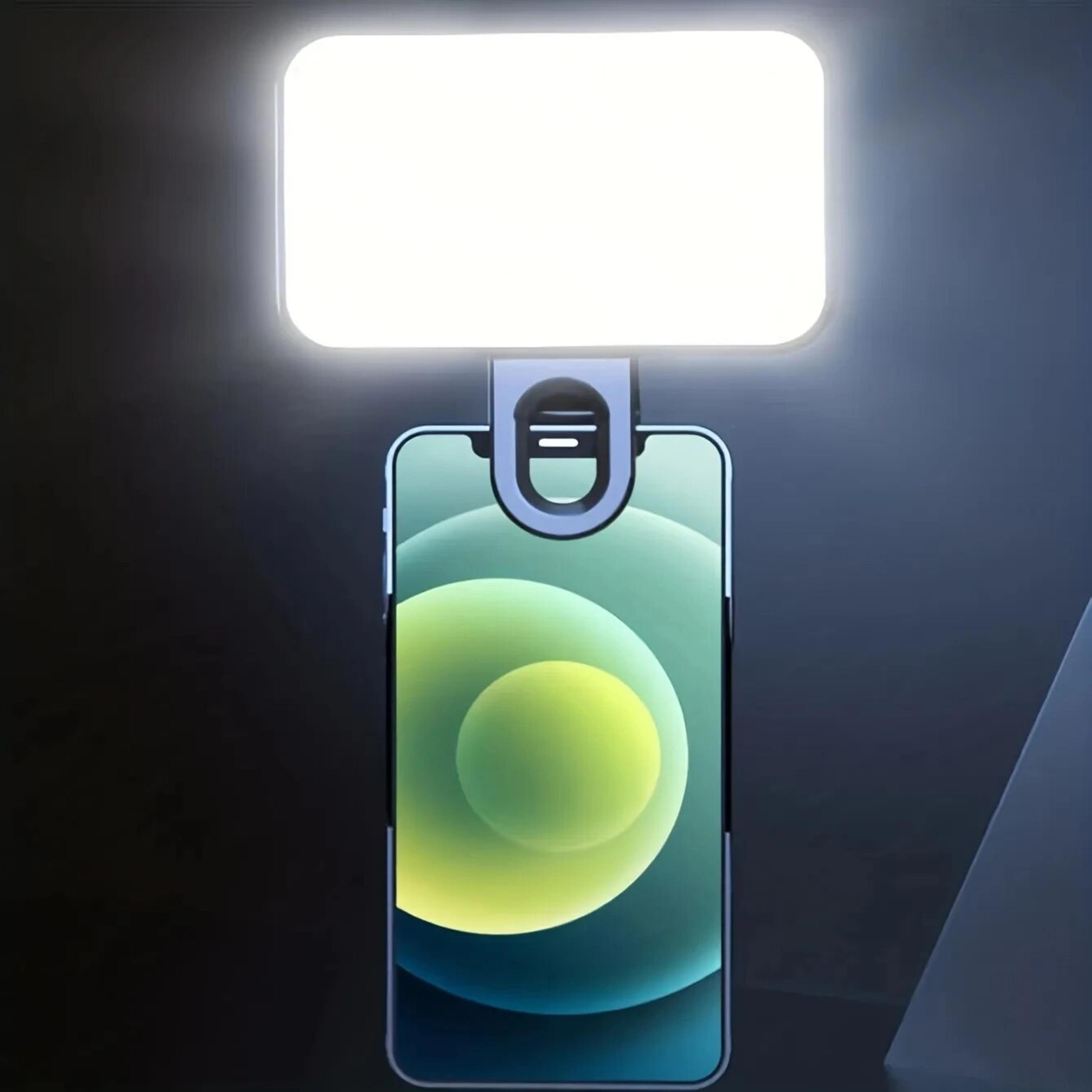 Rechargeable Mini Selfie Fill Light Adjustable Brightness Clip On 3 Modes For Phone Laptop Tablet M 0
