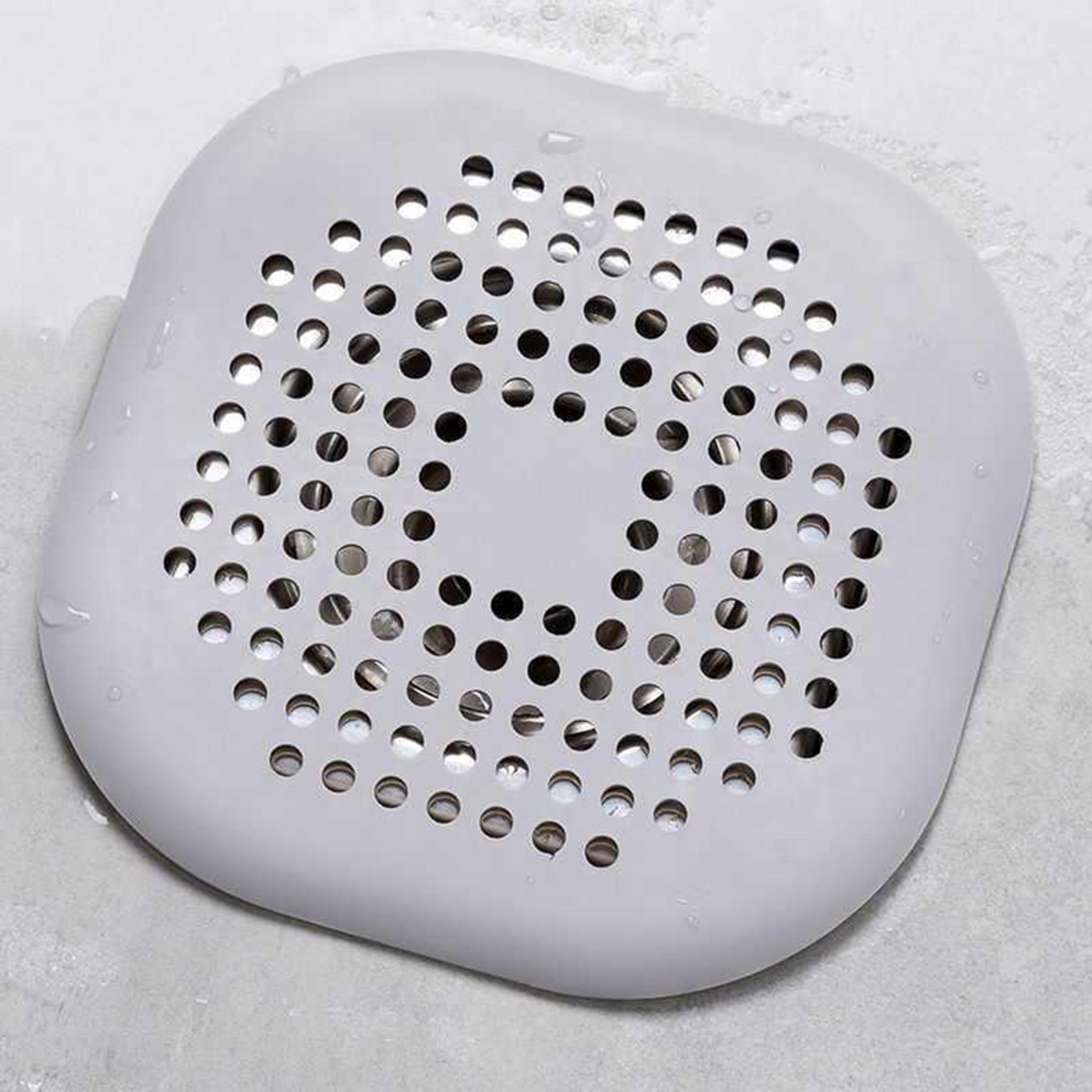 Bathroom Drain Hair Filter Drain Cover Household Square Silicone Drain Cover Bathroom Drain Mat 5