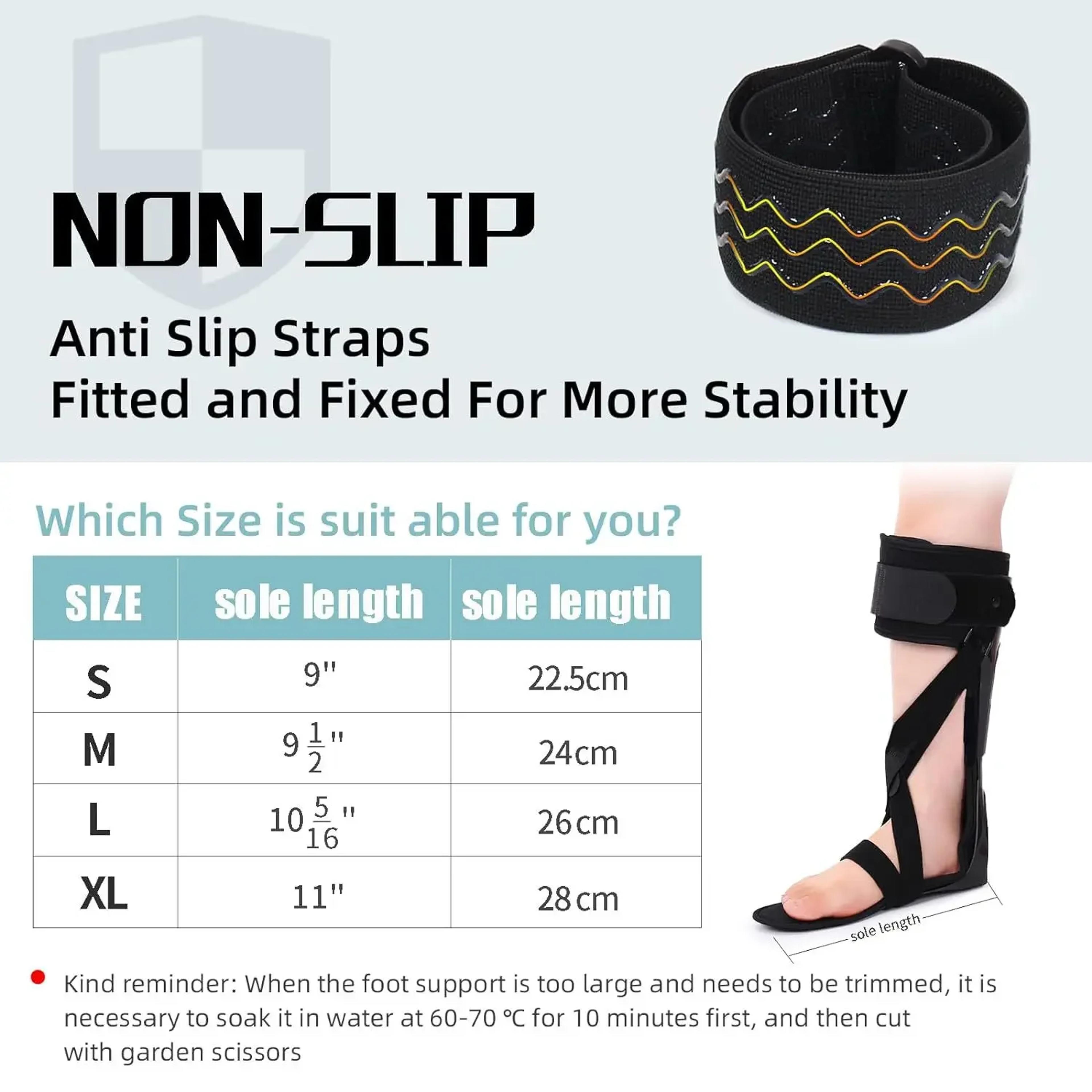 Adjustable Foot Drop Support Brace Medical Ankle Foot Orthosis For Stroke  MS Foot Drop Men  Women 3