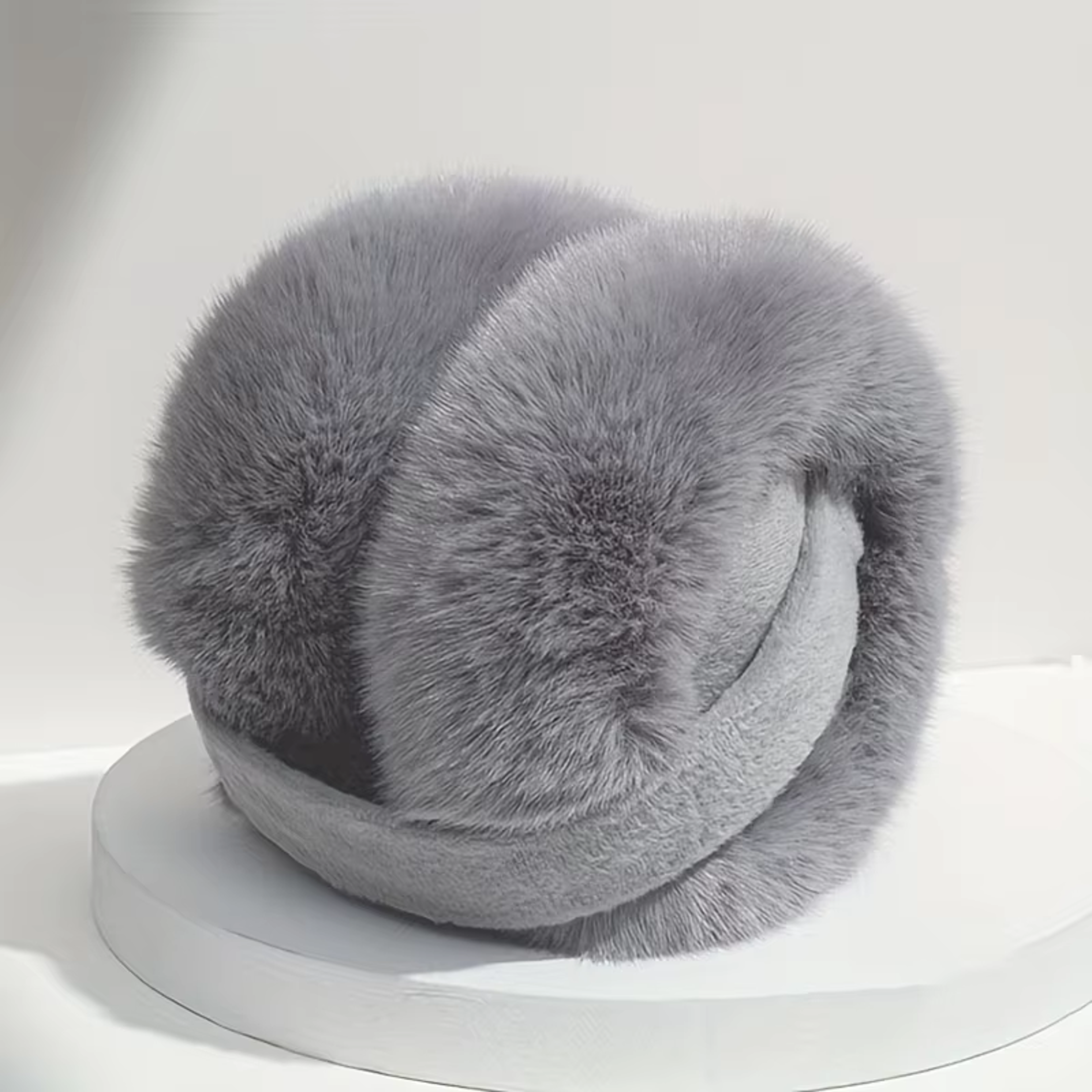 Winter Earmuffs For Women Men Solid Plush Ear Cover Fashionable Earflap Protection 3