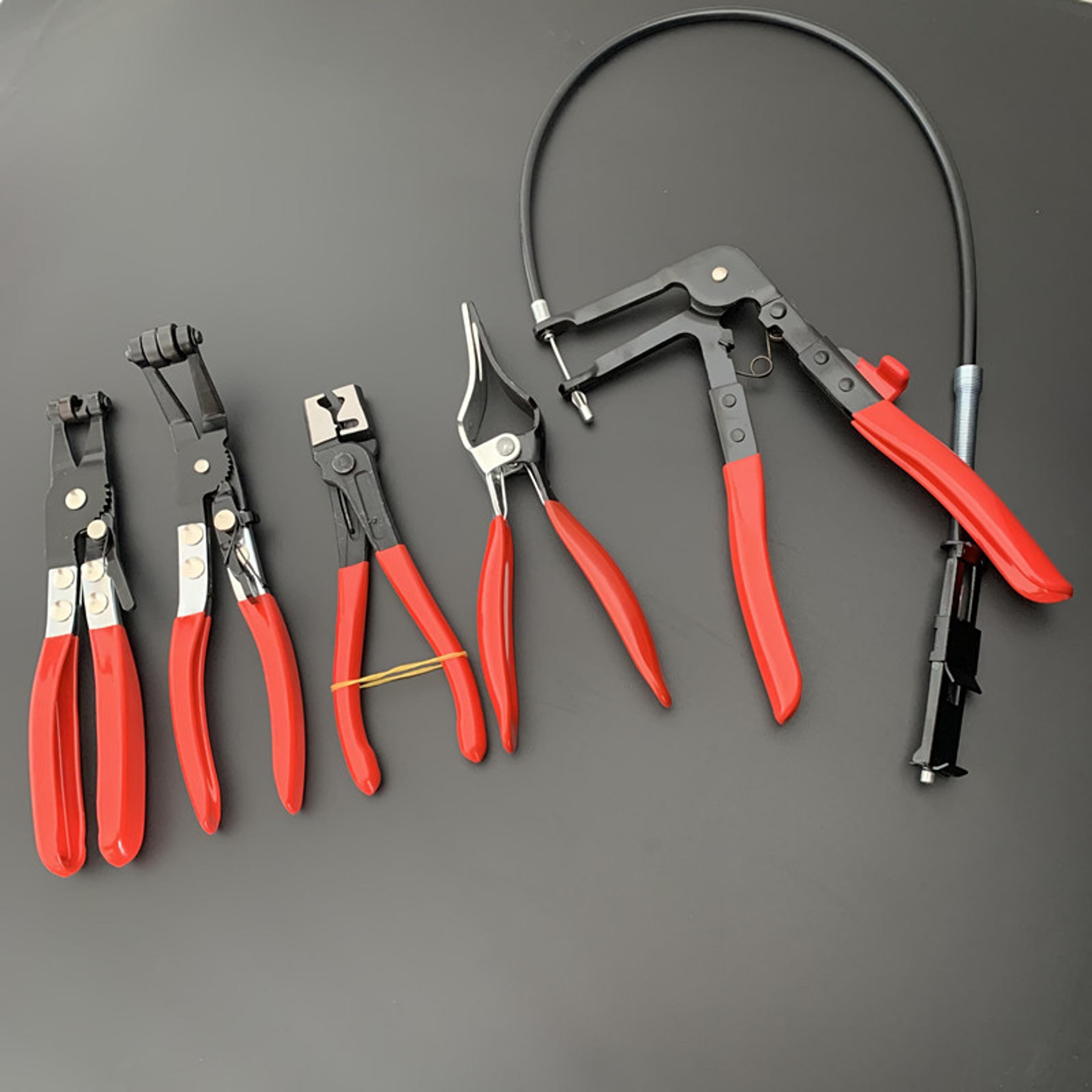 car water pipe hose repair tool, tube bundle hoop clamp pliers, flat band ring pliers with plastic handle