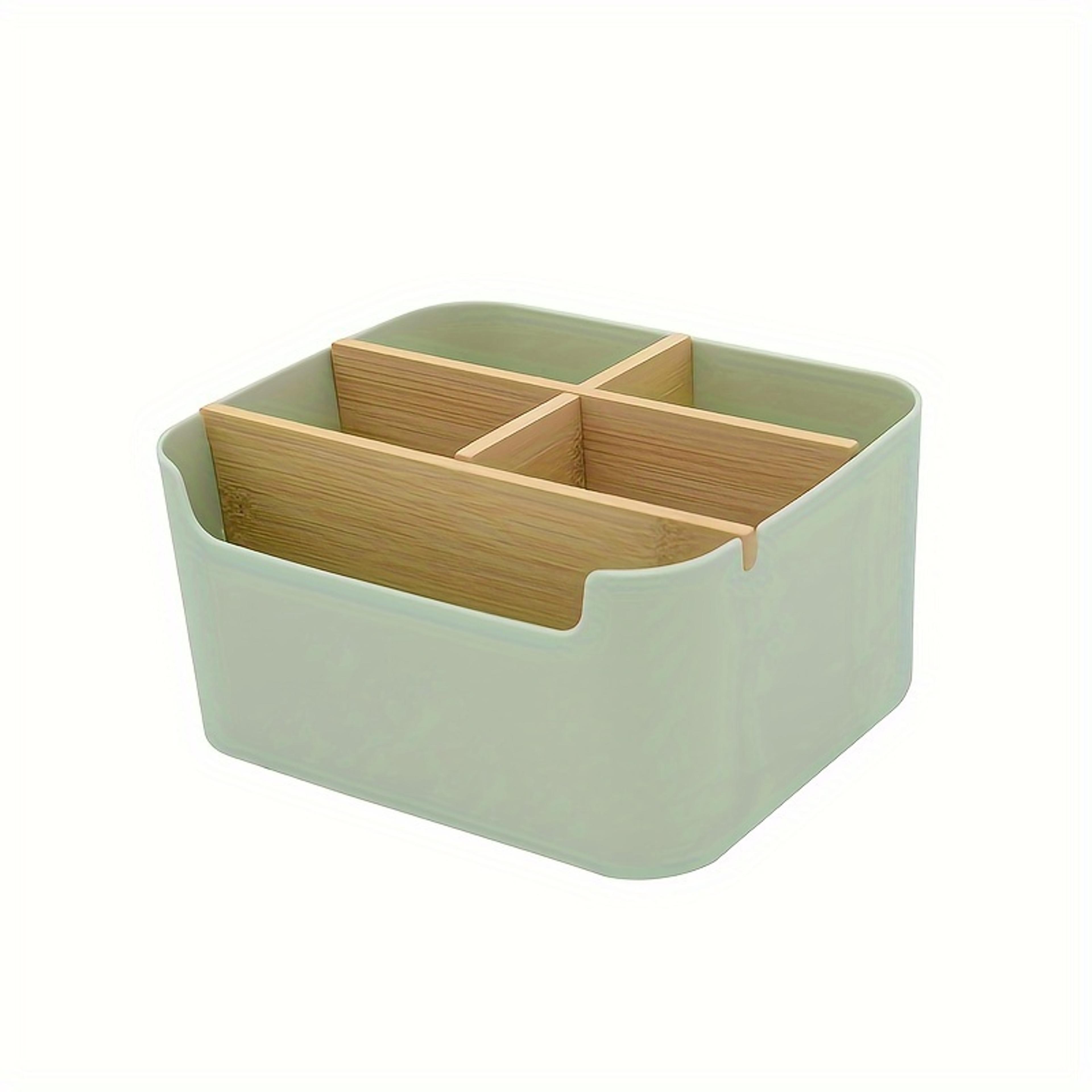 Pen Jewelry  Makeup Storage Box 5Slot Bamboo Desk Organizer Home  Office Multipurpose Organizer 4