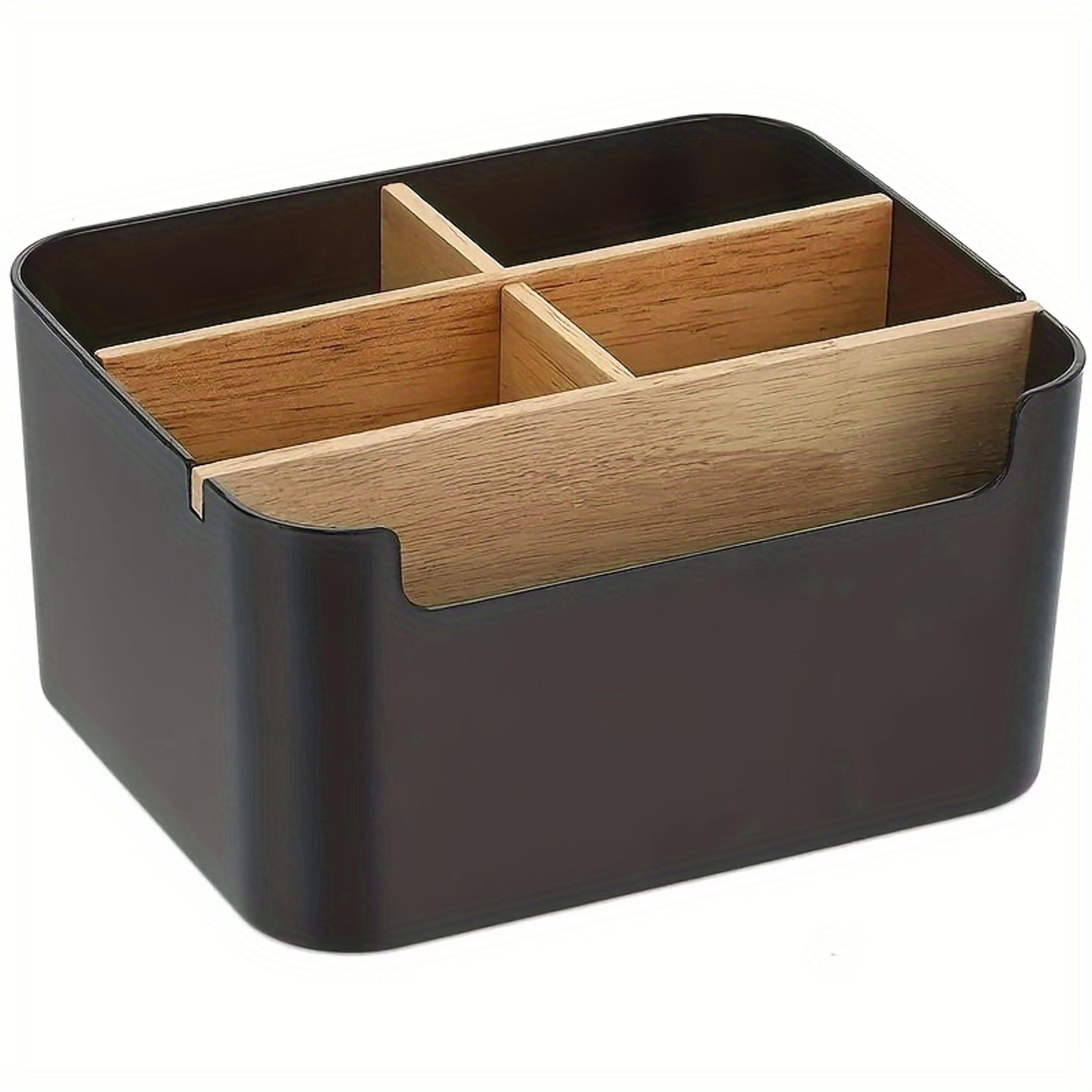 Pen Jewelry  Makeup Storage Box 5Slot Bamboo Desk Organizer Home  Office Multipurpose Organizer 6