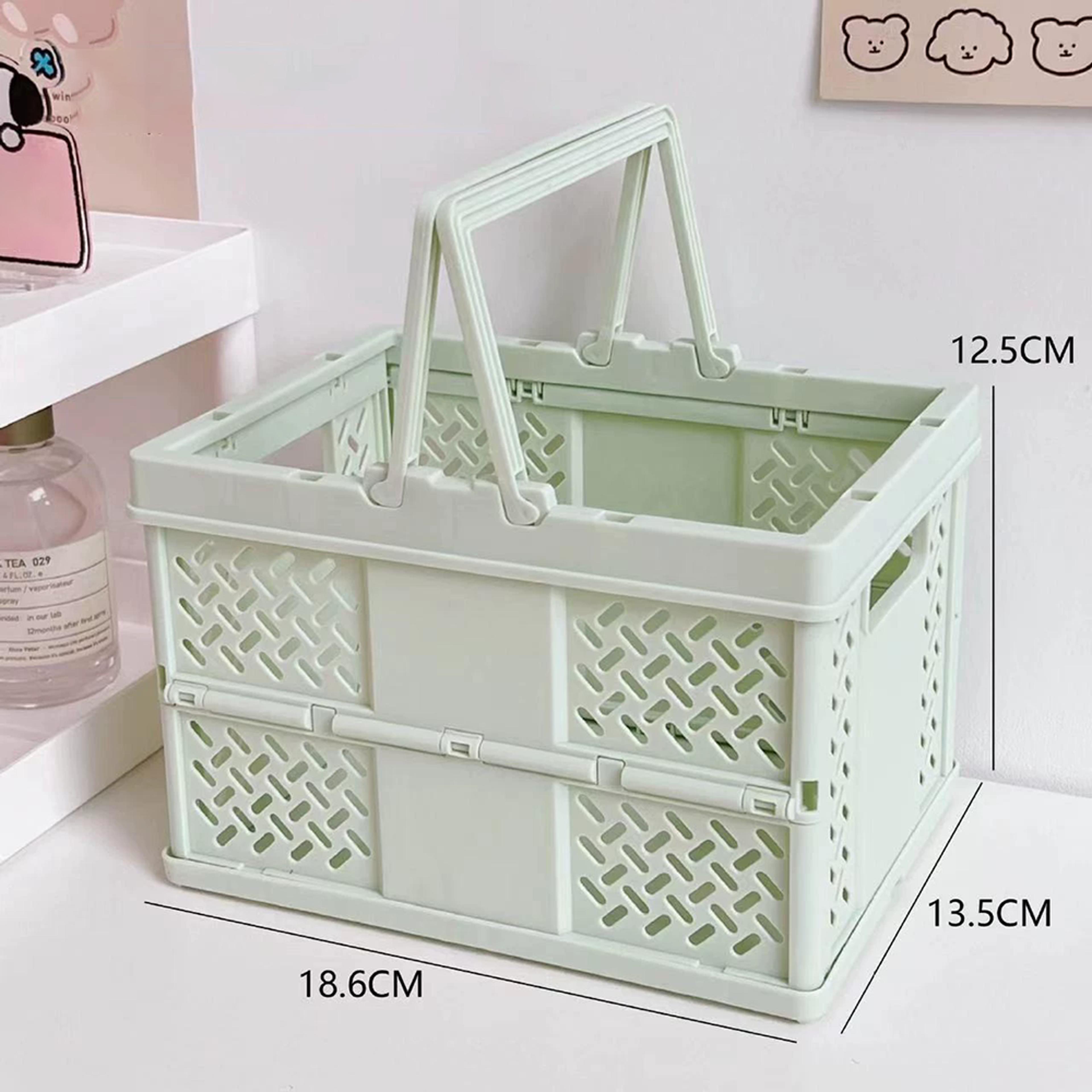 Portable MultiColor Storage Basket Desktop Organizer Multifunctional Sundries Foldable Storage Box  3