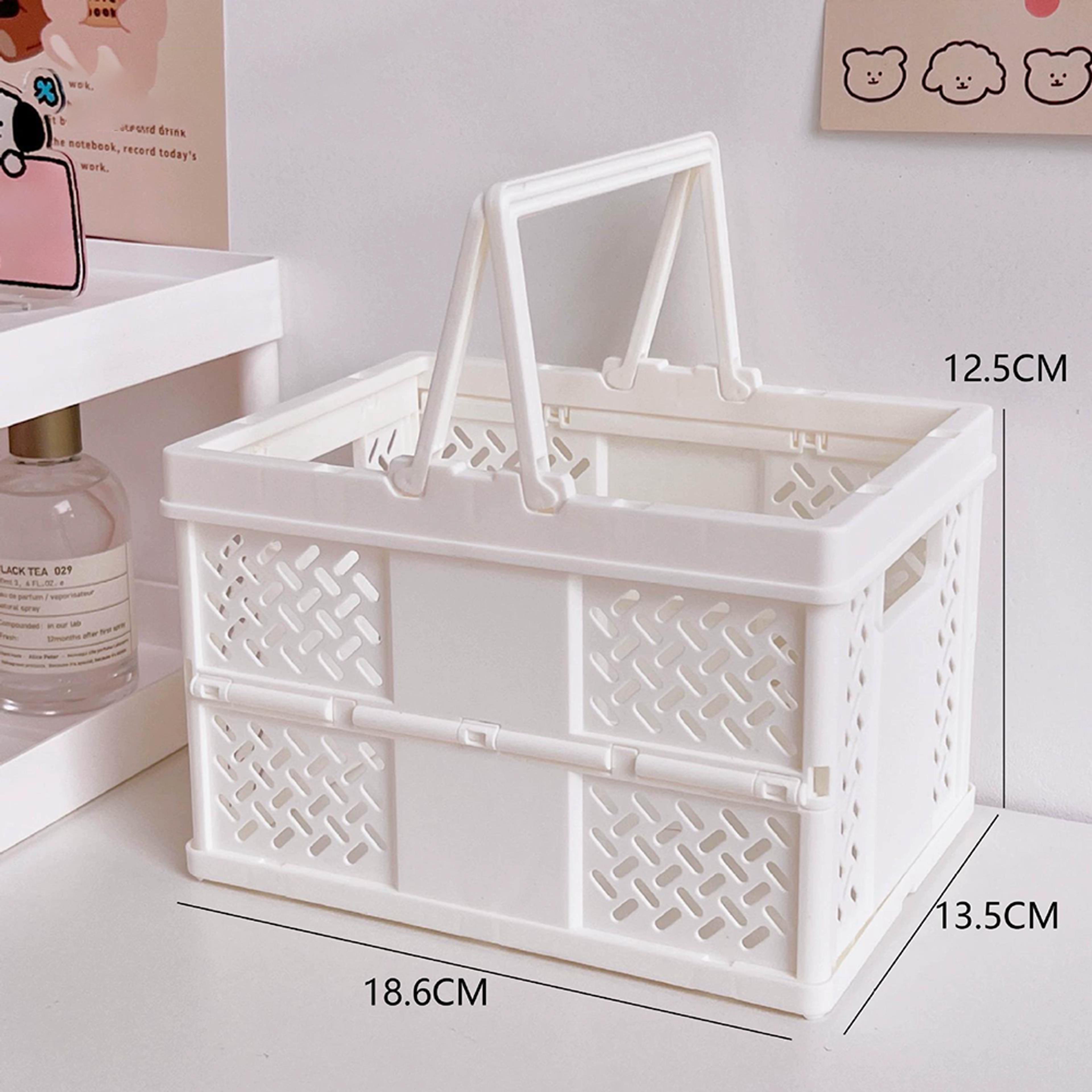 Portable MultiColor Storage Basket Desktop Organizer Multifunctional Sundries Foldable Storage Box  7