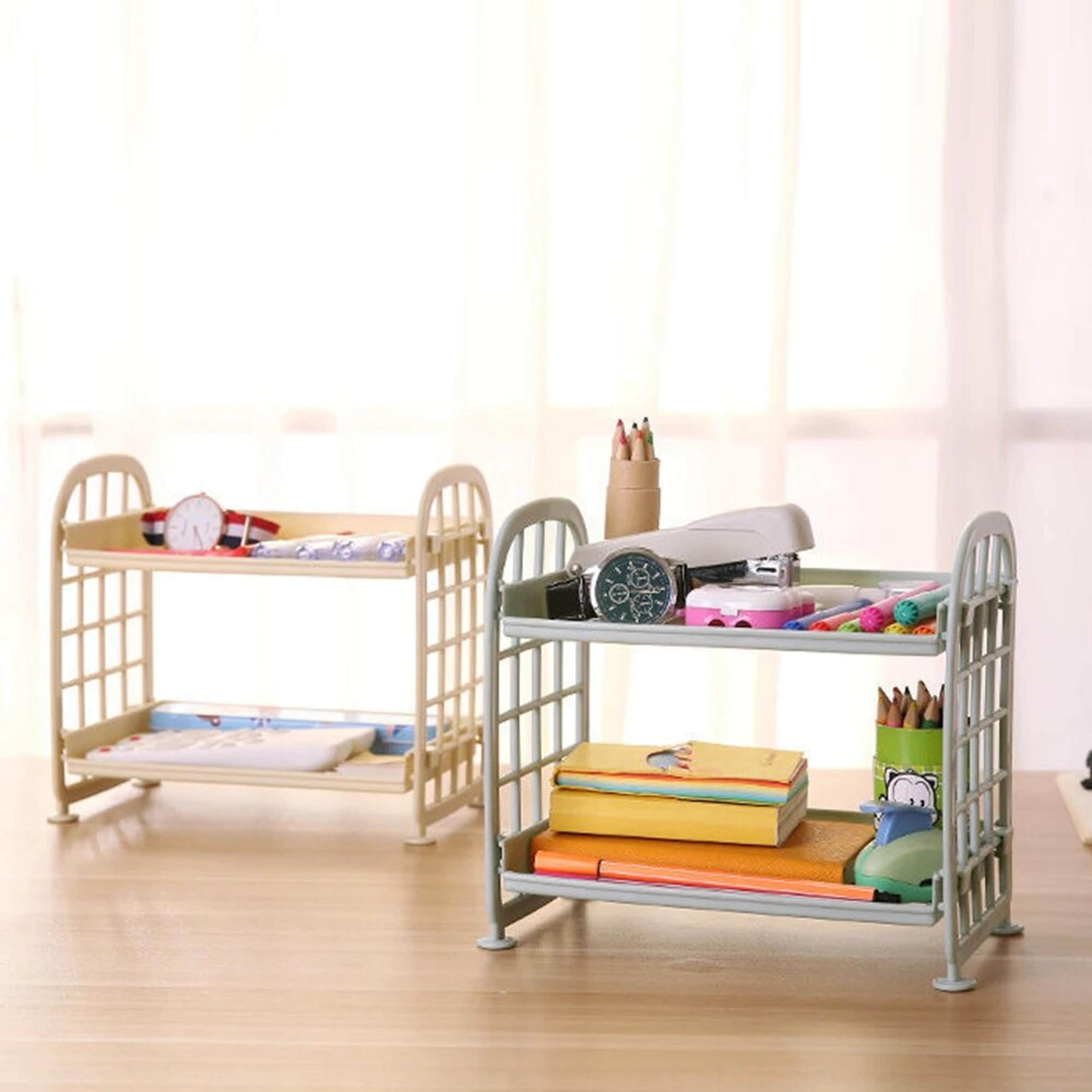 Multistorey Desktop Storage Shelf Simple Horizontal Dormitory Storage High Appearance For Computer