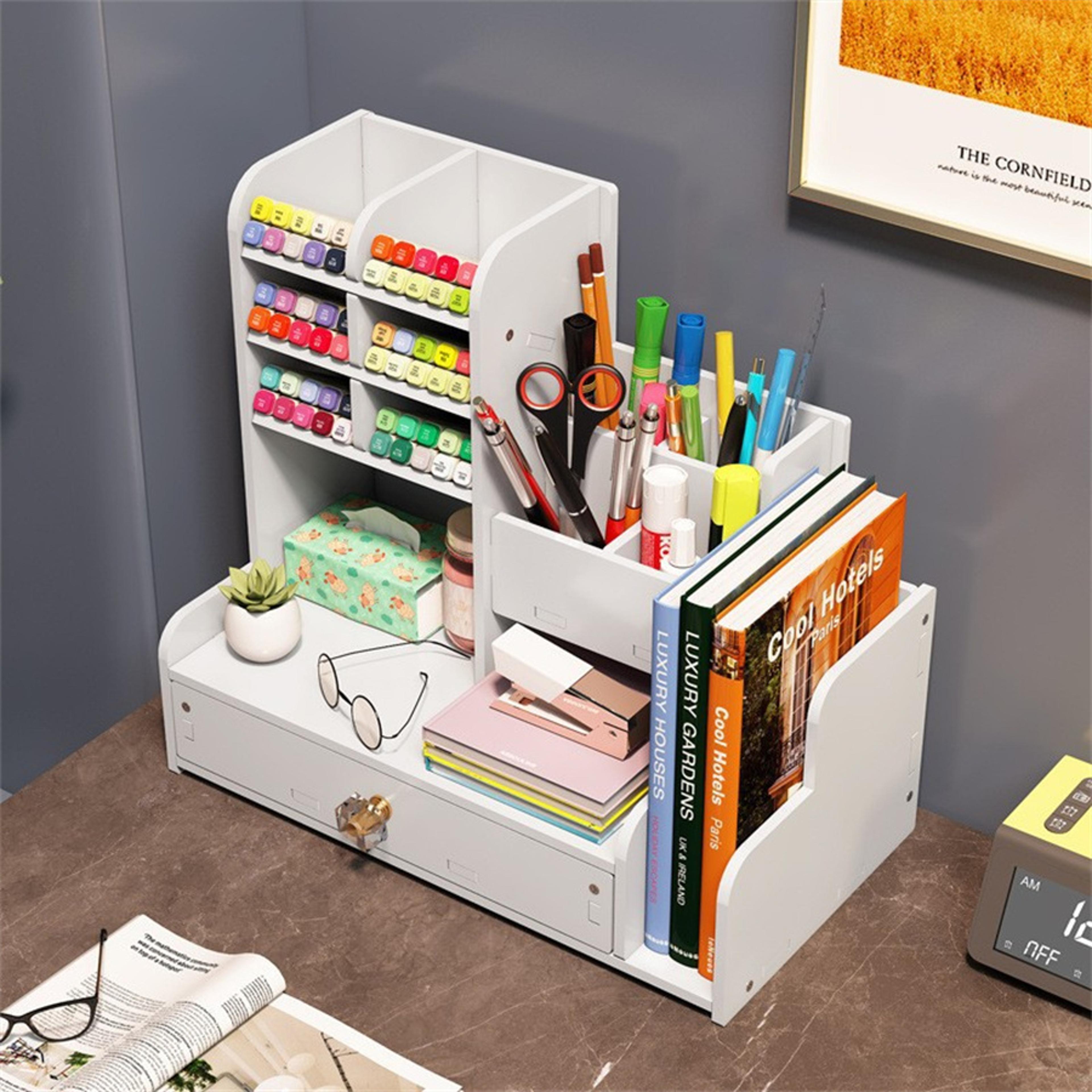 LargeCapacity Pen Holder DIY Storage Box For Office Supplies Student And Dormitory Use Organizer 2