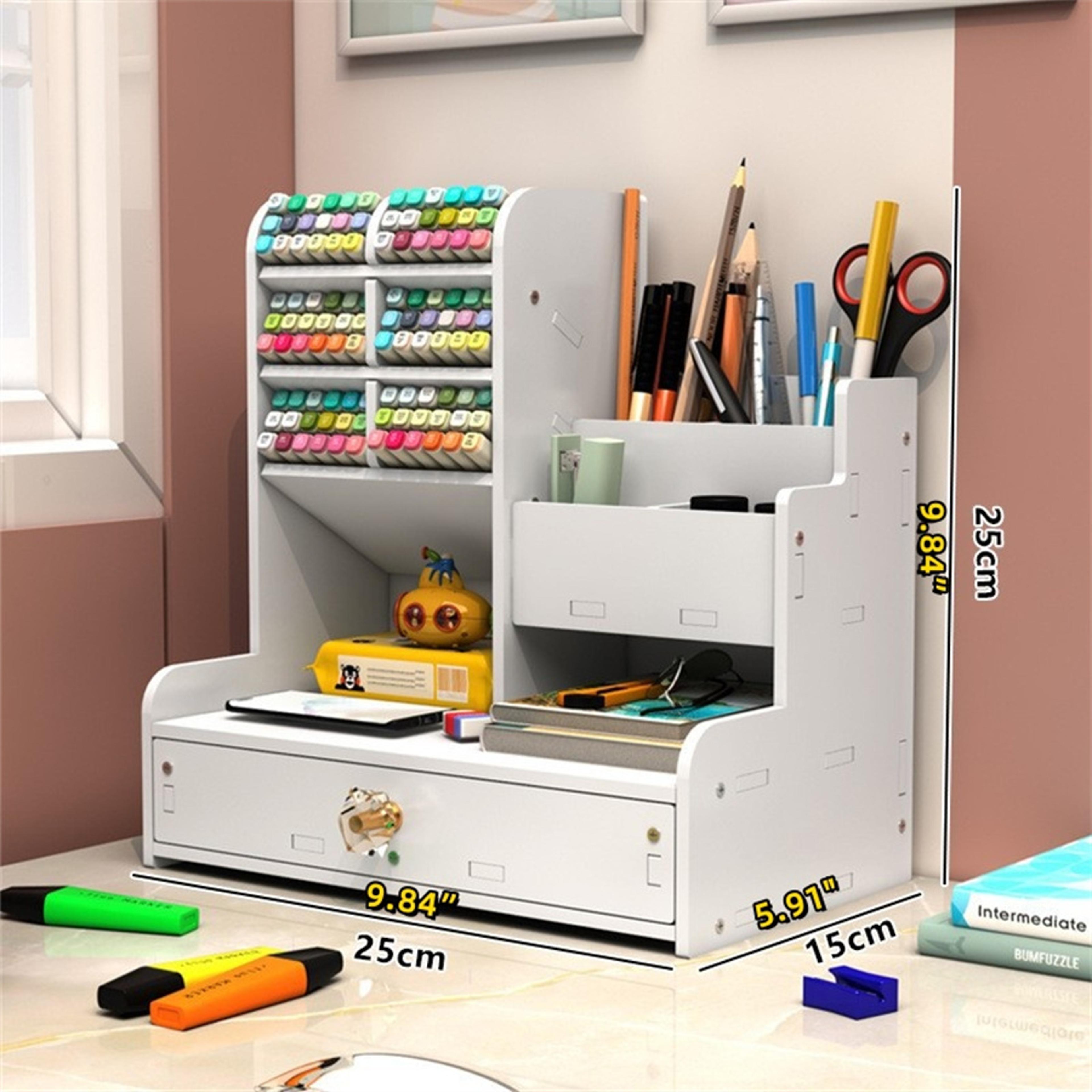 LargeCapacity Pen Holder DIY Storage Box For Office Supplies Student And Dormitory Use Organizer 6