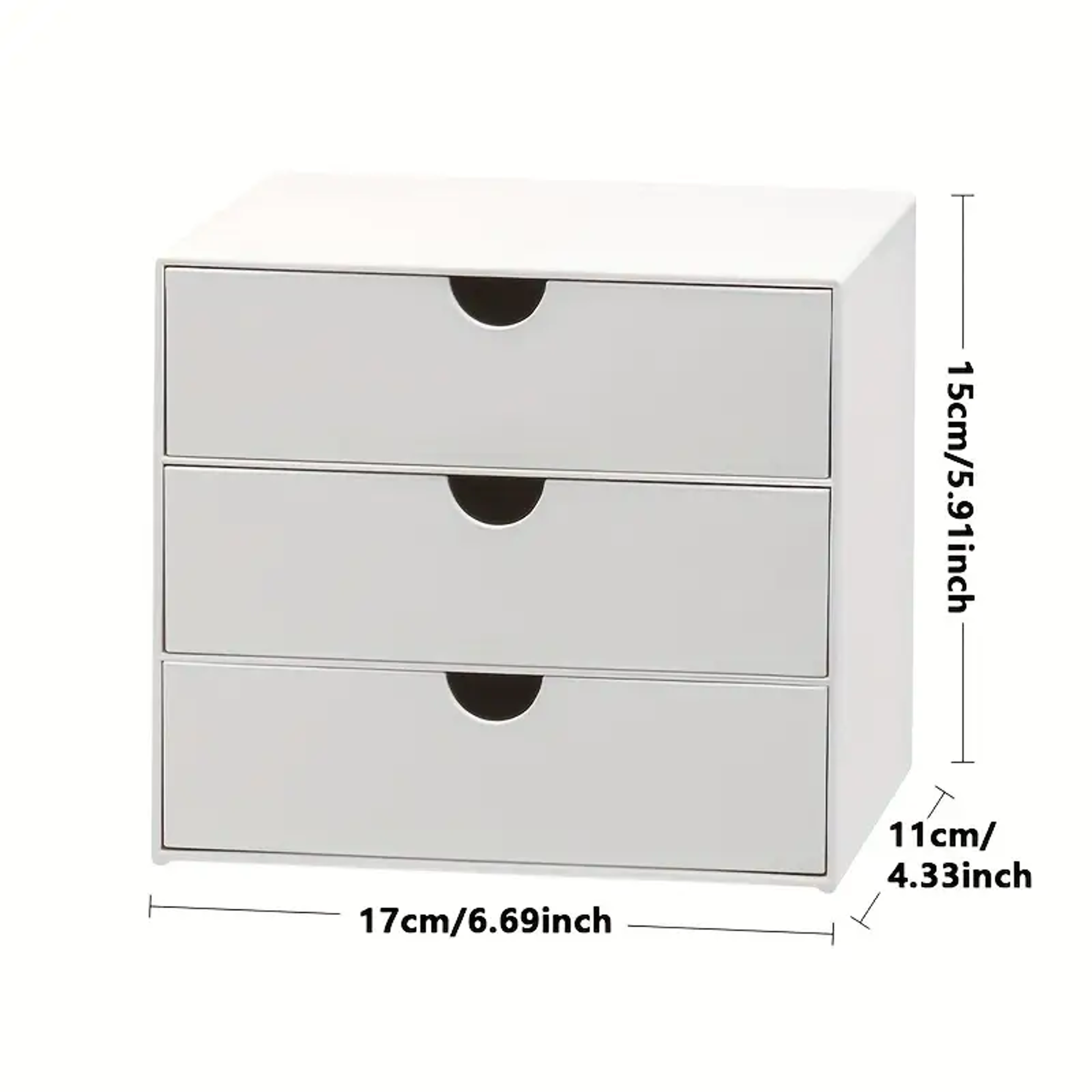 Desk Organizer Stackable Plastic Storage Drawer Rack White Stationery Boxes For School  Office 7