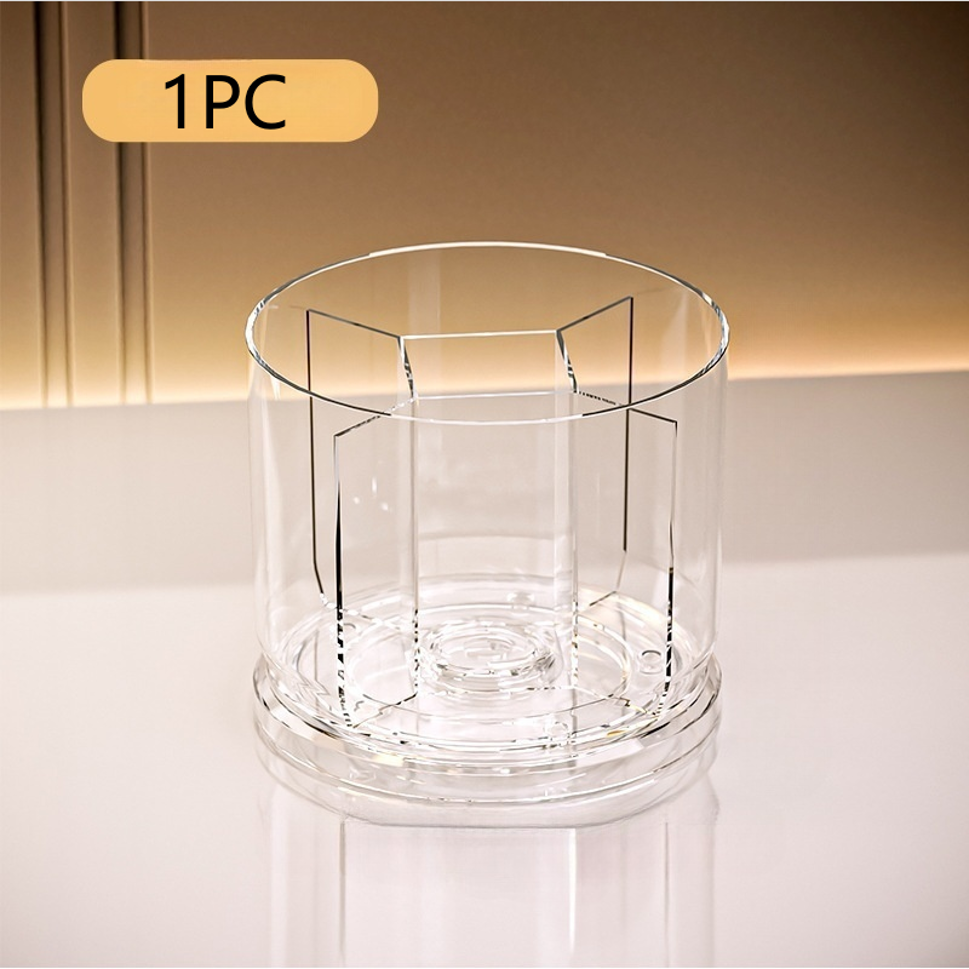 MultiFunctional Spinning Pen Holder For Desk Clear Plastic Cosmetics Storage Box Makeup Brushes Hol 6