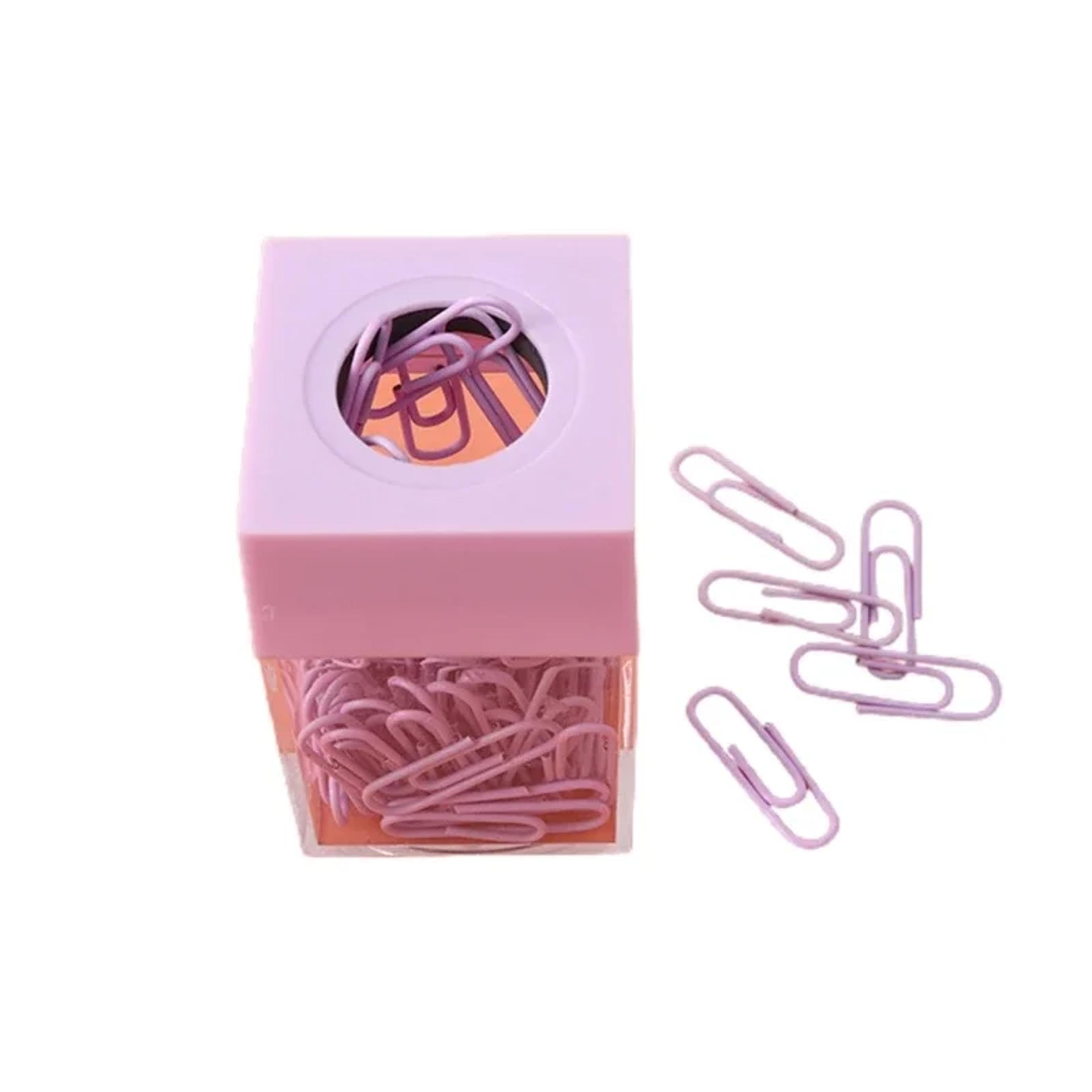 Cute Stationery Holder School Desk Organizer Magnetic Paper Clip Holder With Clips Paper Clip Dispe 6