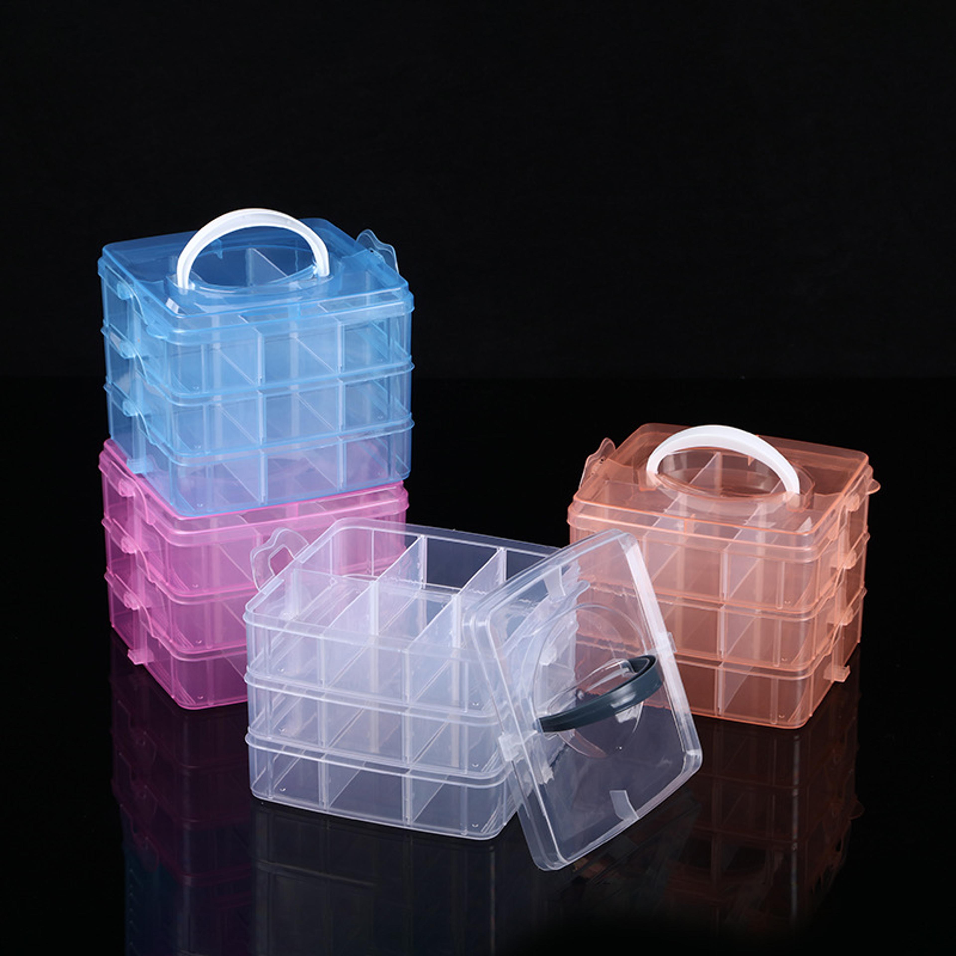 Detachable Organizer Storage Box Tool Parts Hardware Case Craft Beads Compartment Carry Box 0