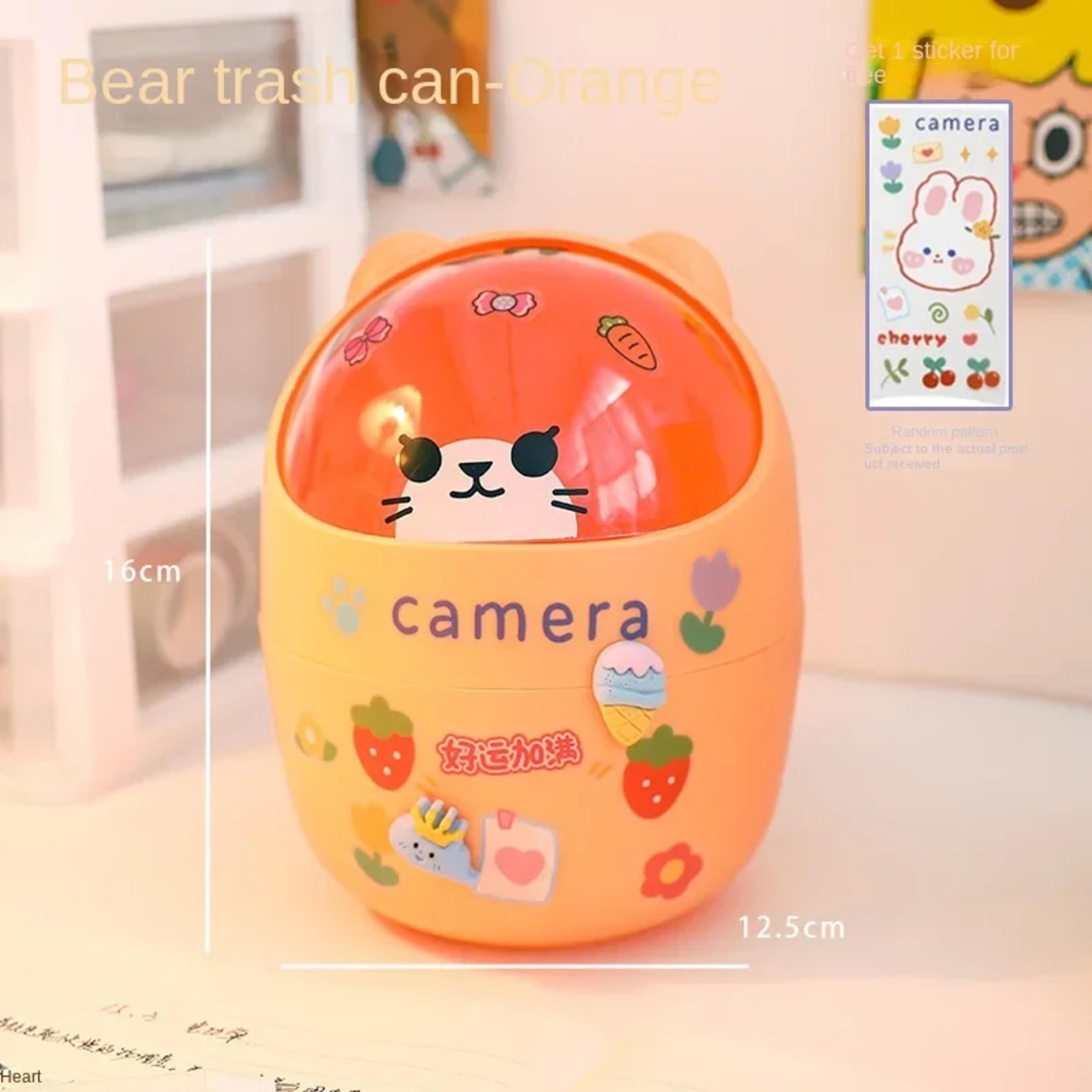 Acrylic Pen Holder Desktop Organizer Cute Office Stationery Cosmetics Storage Box 5