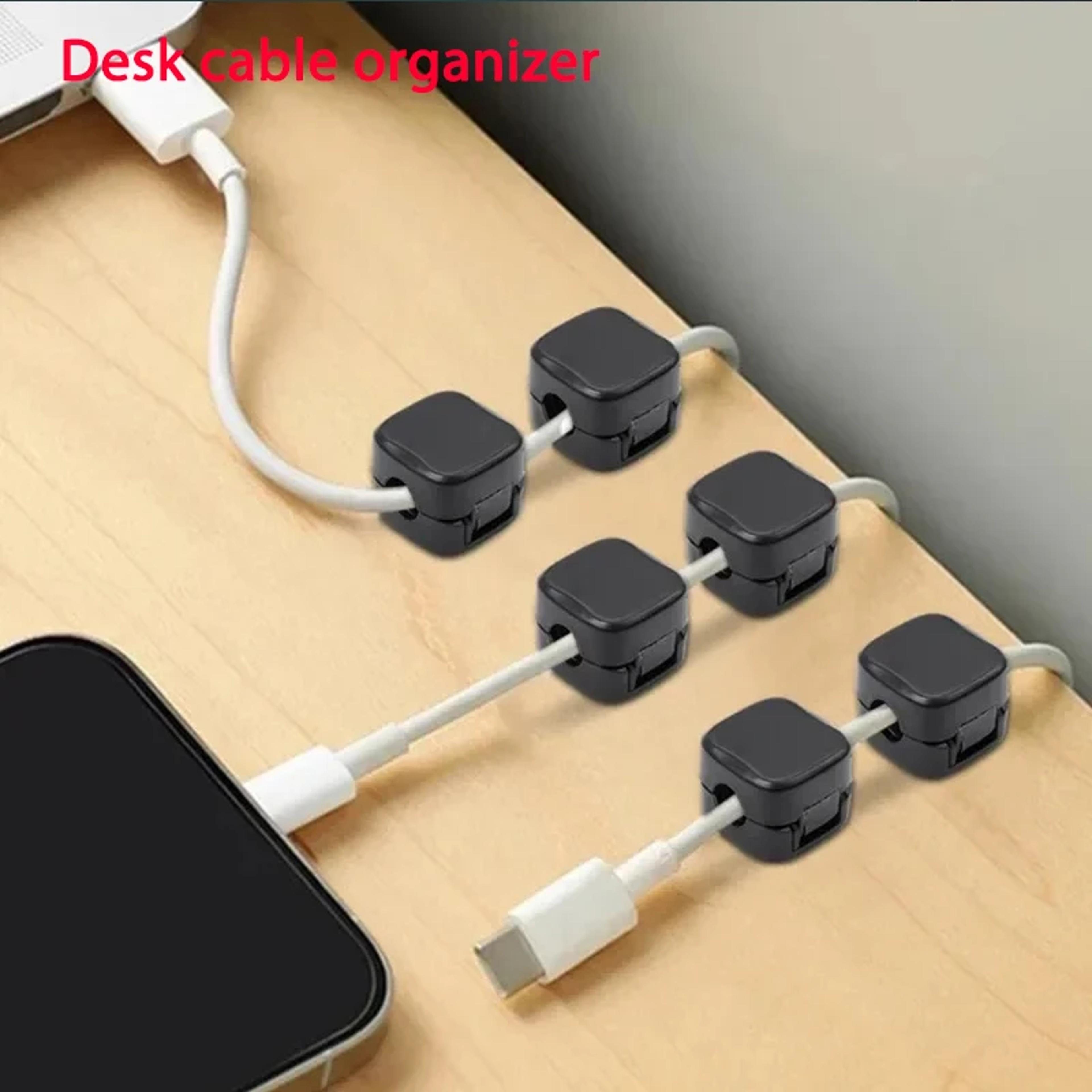 Wire Keeper Magnetic Cable Winder USB Organizer Adhesive Holder For Office  Home 3